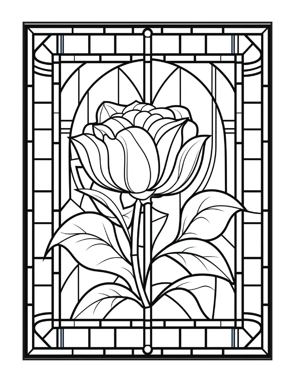 220 Stained Glass Flower Coloring Pages - Robs Books