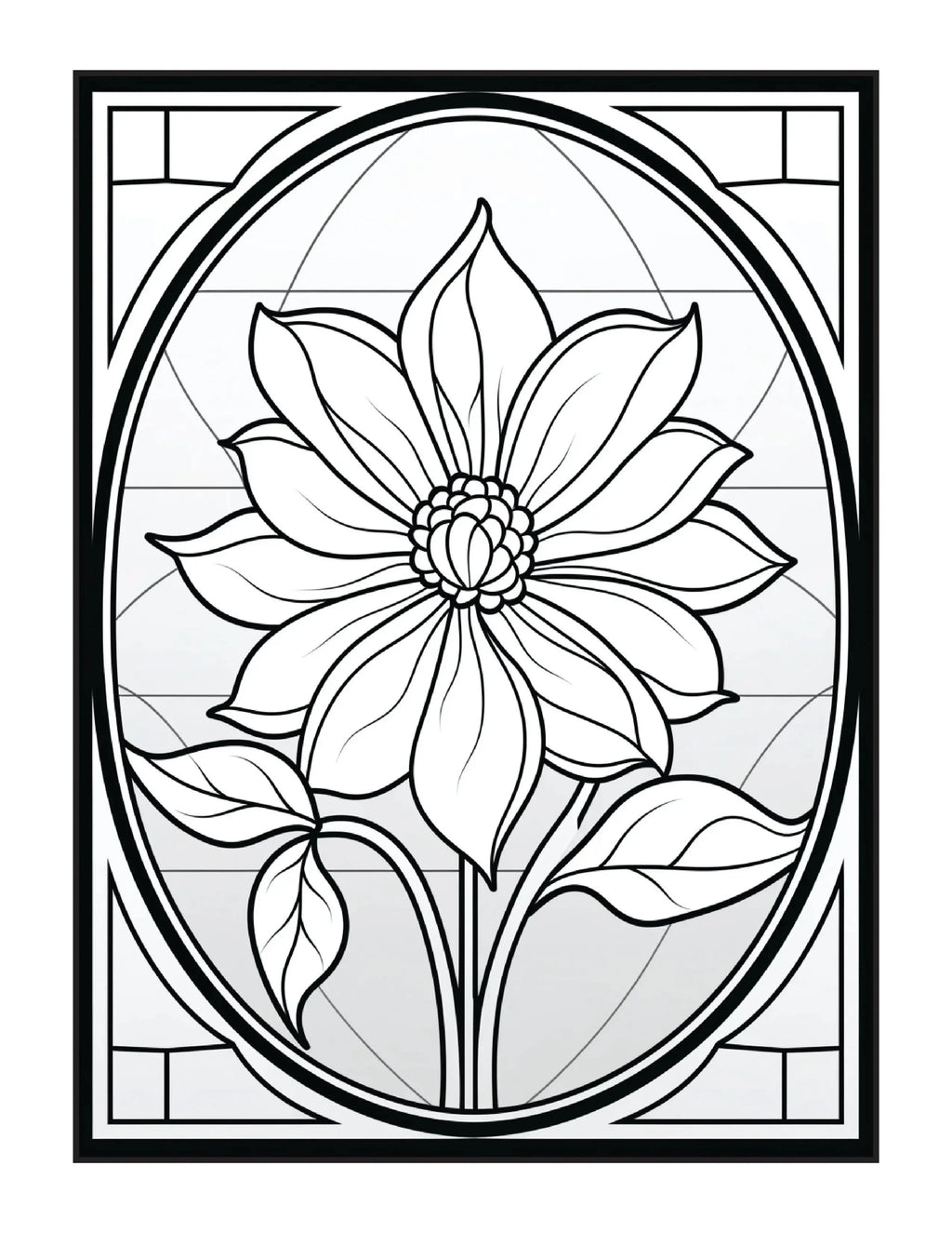 220 Stained Glass Flower Coloring Pages - Robs Books