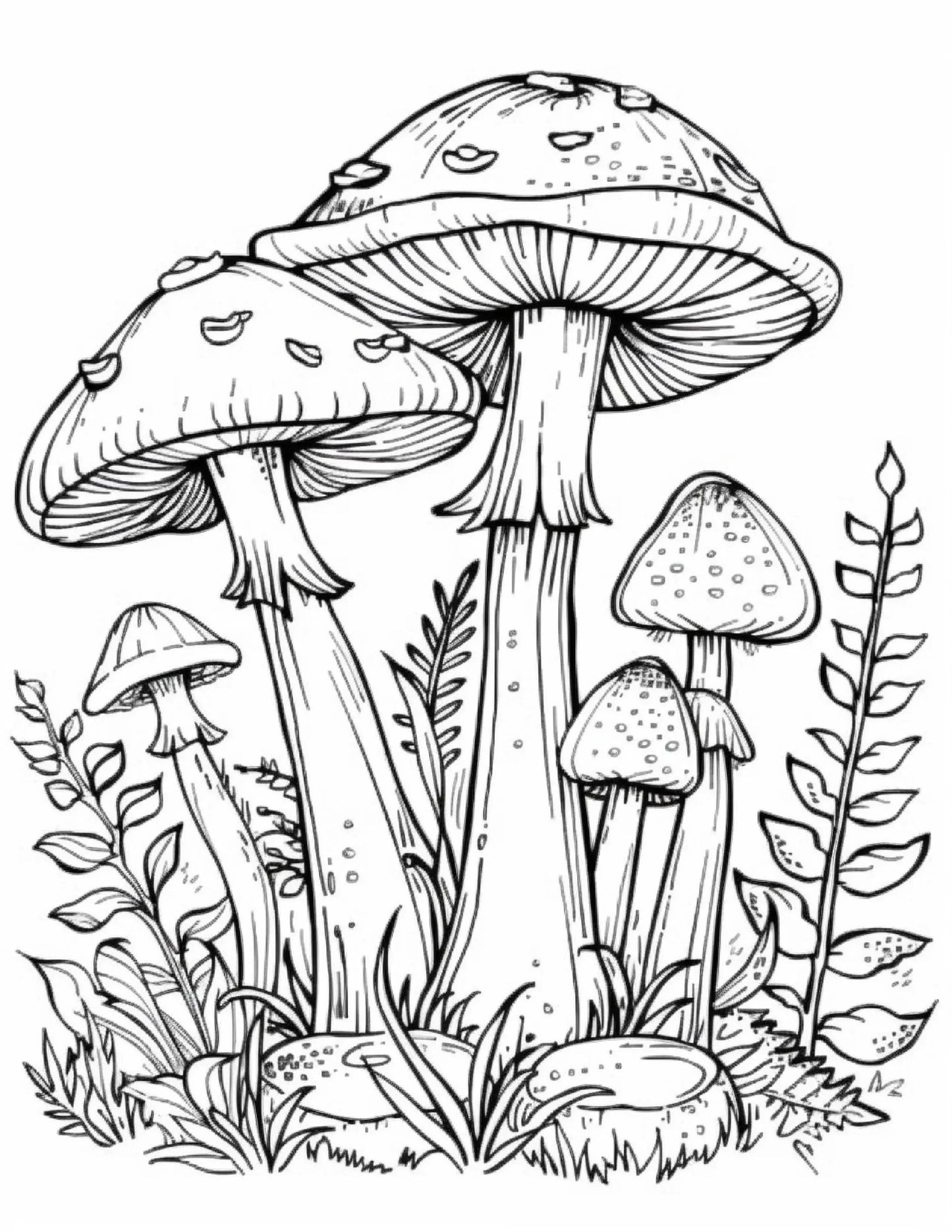 235 Mushroom Coloring Pages-Robs Books