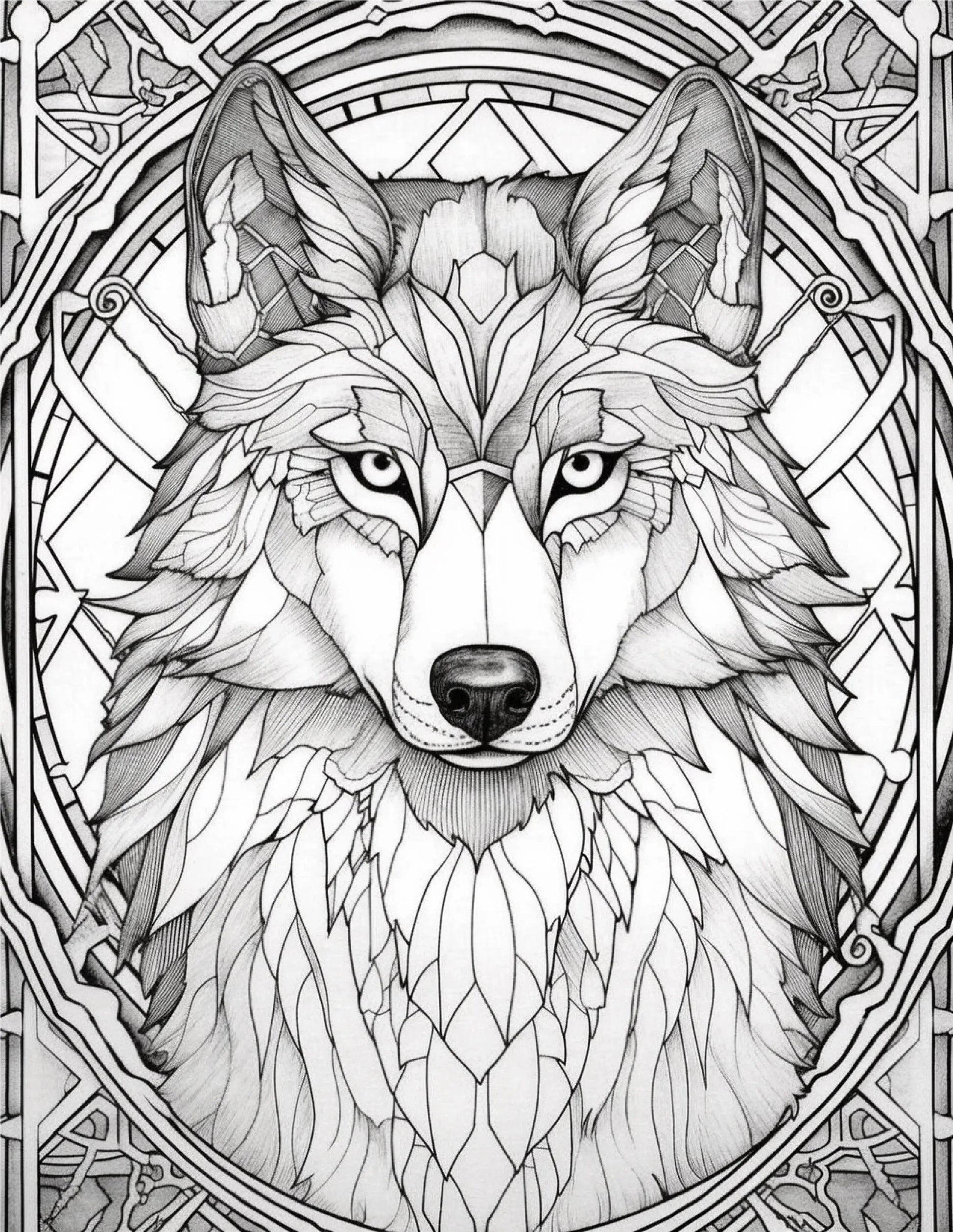 130 Stained Glass Animal Colouring Pages 1-Robs Books