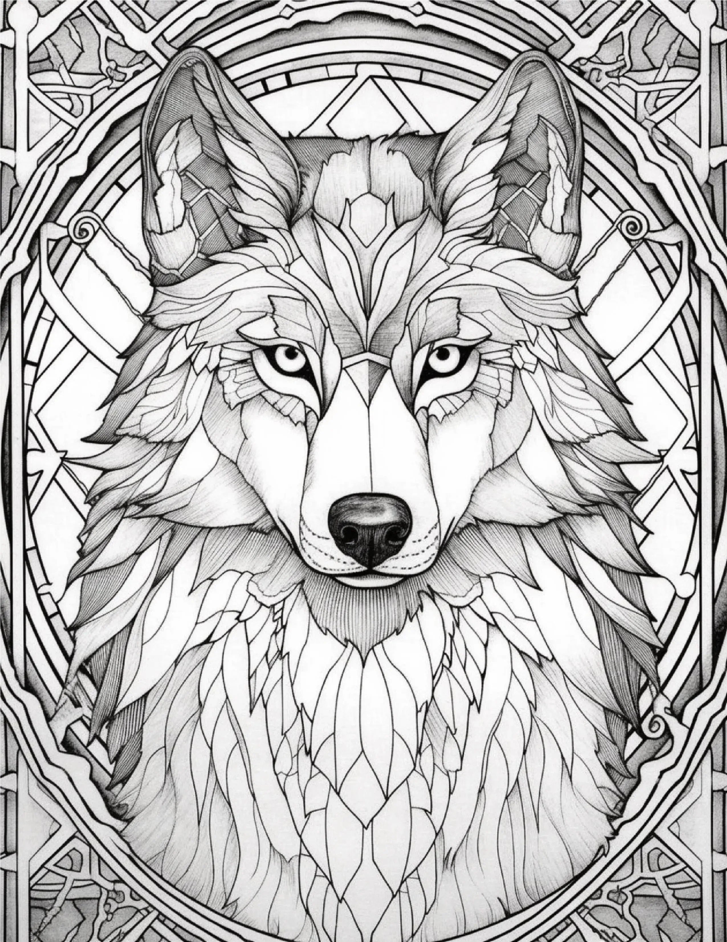 130 Stained Glass Animal Colouring Pages 1 - Robs Books
