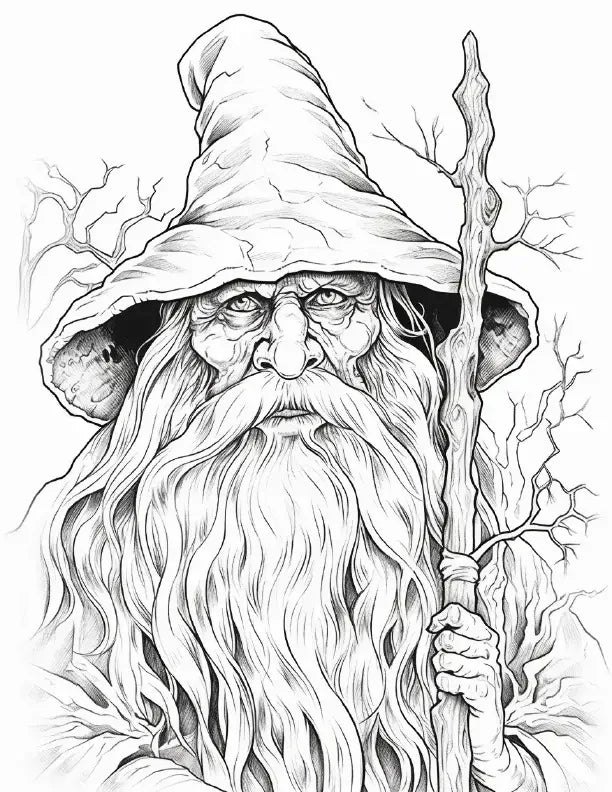 270 Halloween Wizard Coloring pages-Robs Books