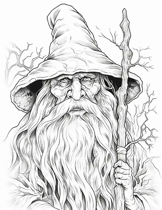 270 Halloween Wizard Coloring pages-Robs Books