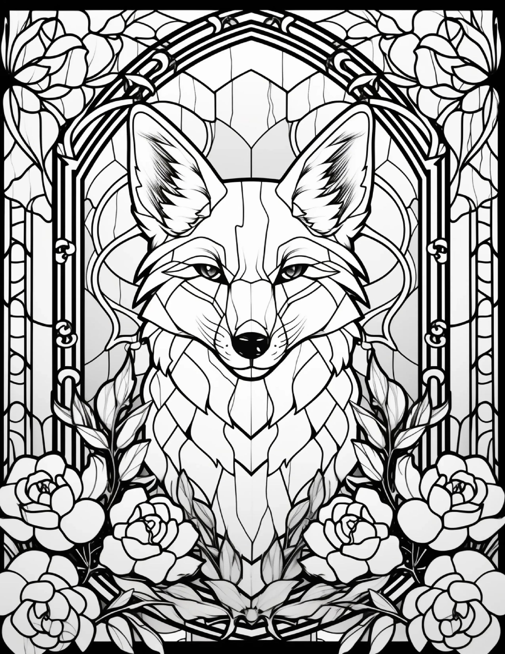 100-Animals Stained Glass Coloring 20-1-Robs Books