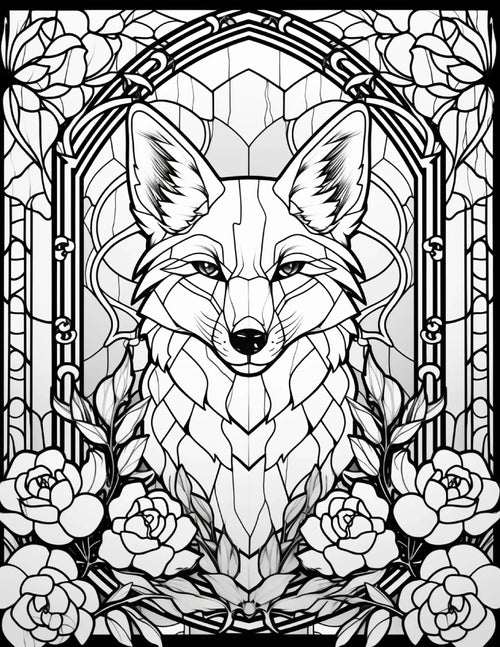 100-Animals Stained Glass Coloring 20-1 - Robs Books