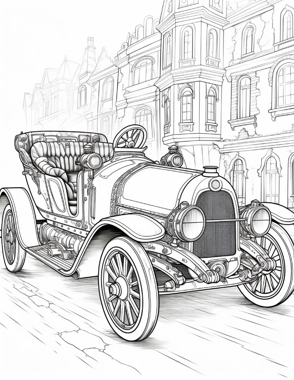 100 Steampunk Car Coloring Pages - Robs Books