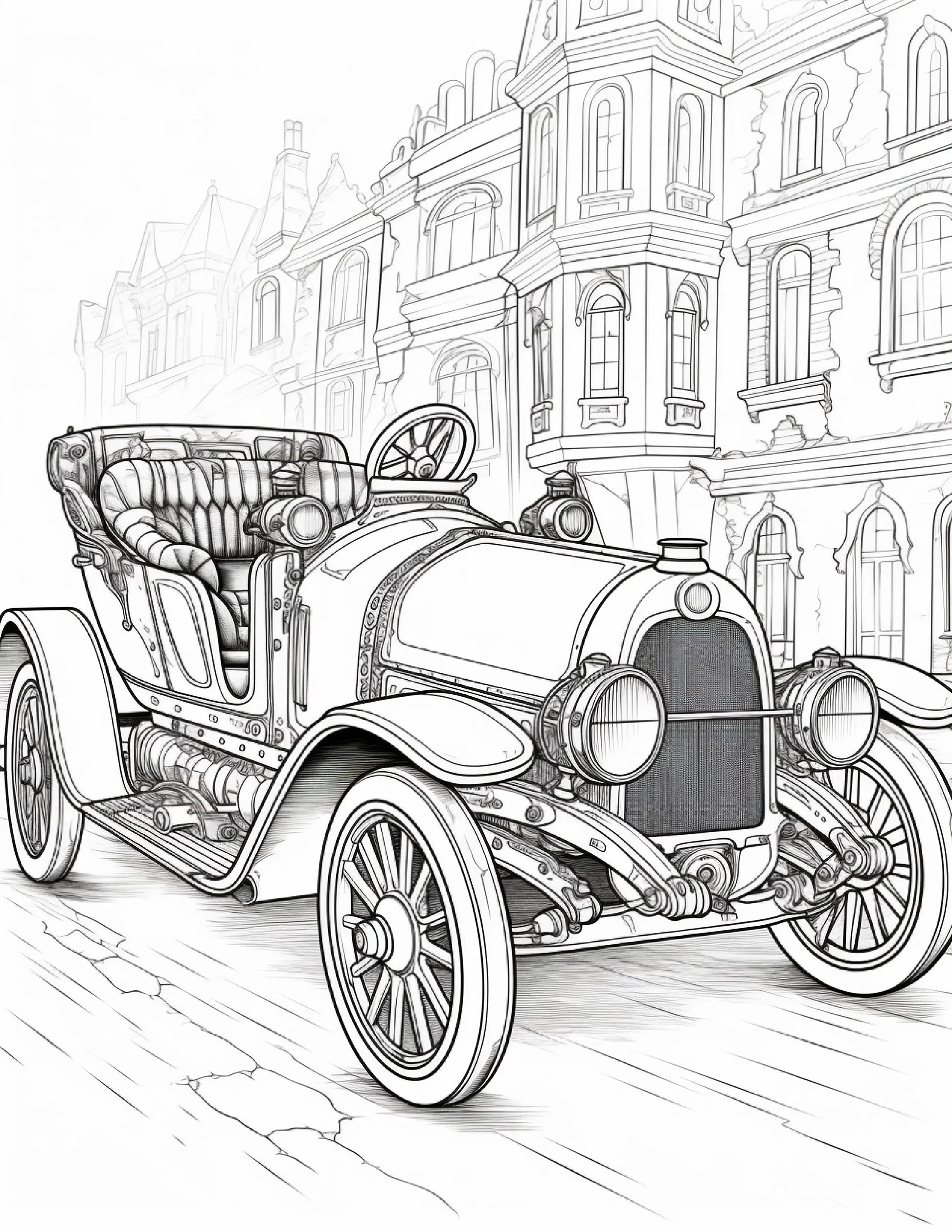 100 Steampunk Car Coloring Pages-Robs Books
