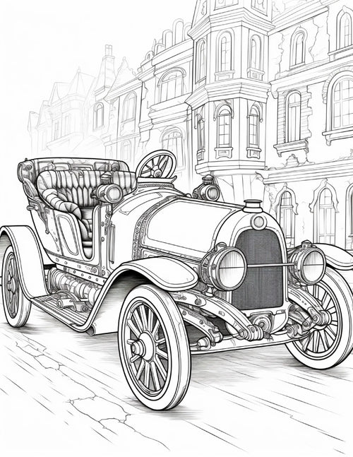 100 Steampunk Car Coloring Pages - Robs Books