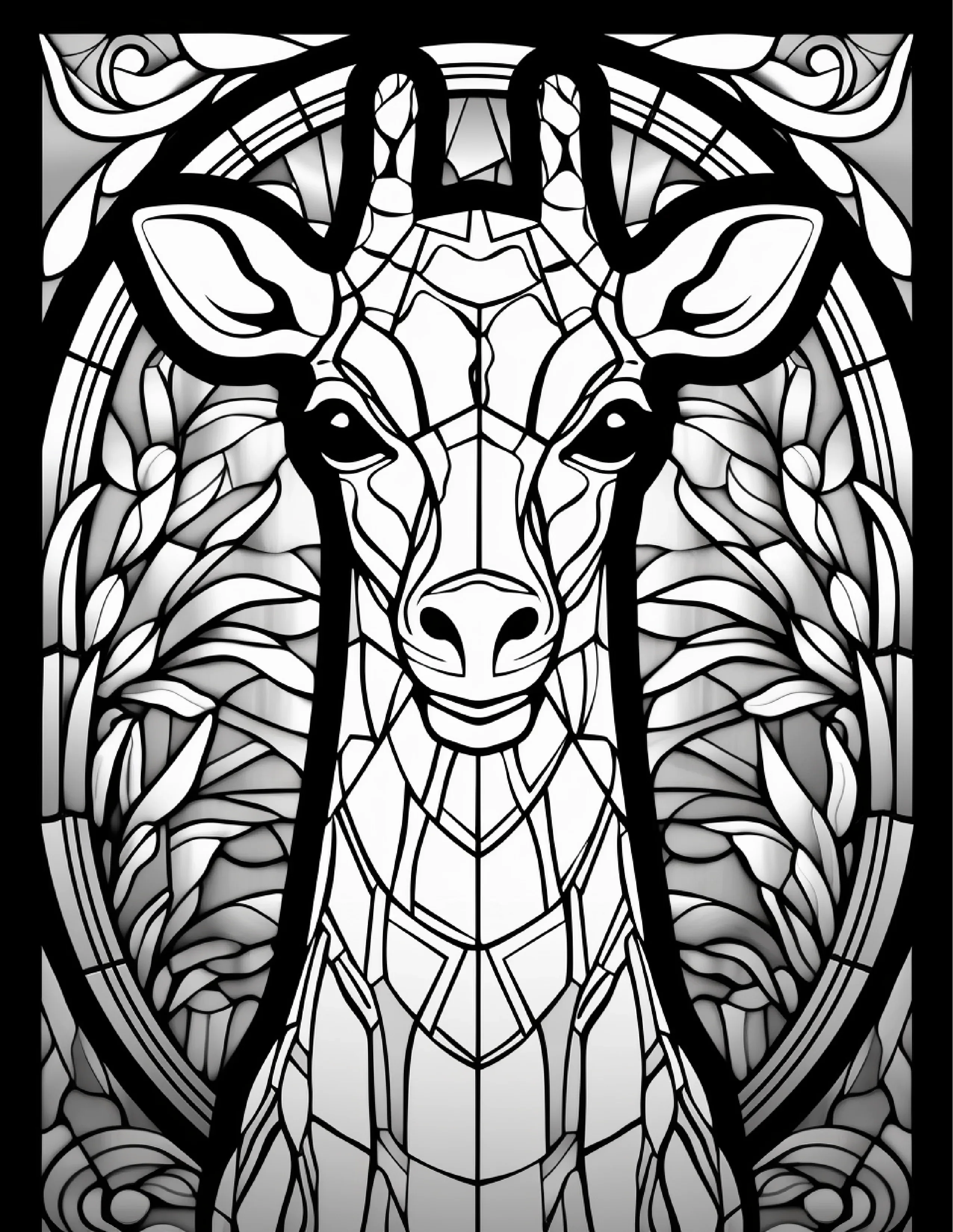 100-Animals Stained Glass Coloring 20-2 - Robs Books