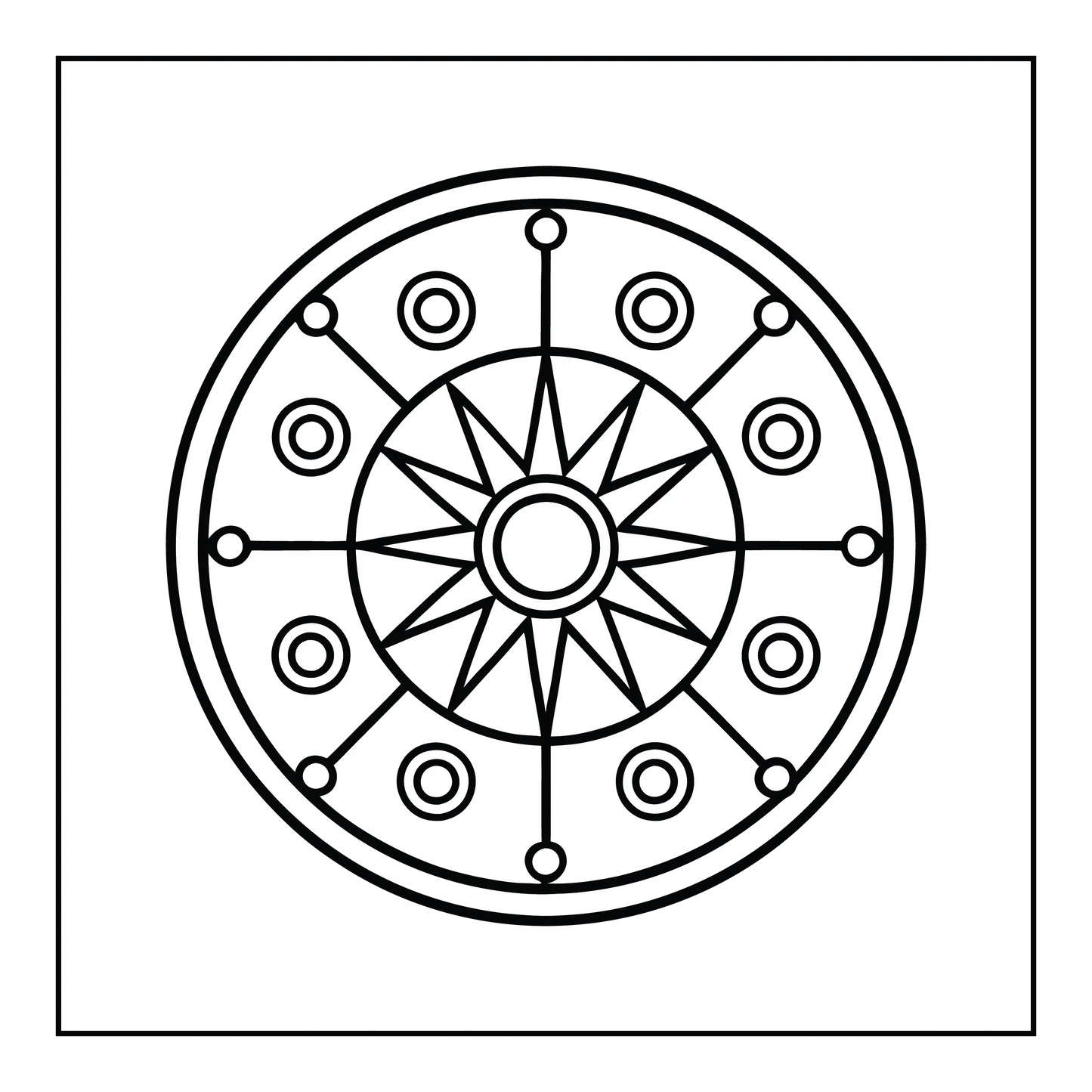 Mandala Bold and Easy Coloring Pages-Robs Books