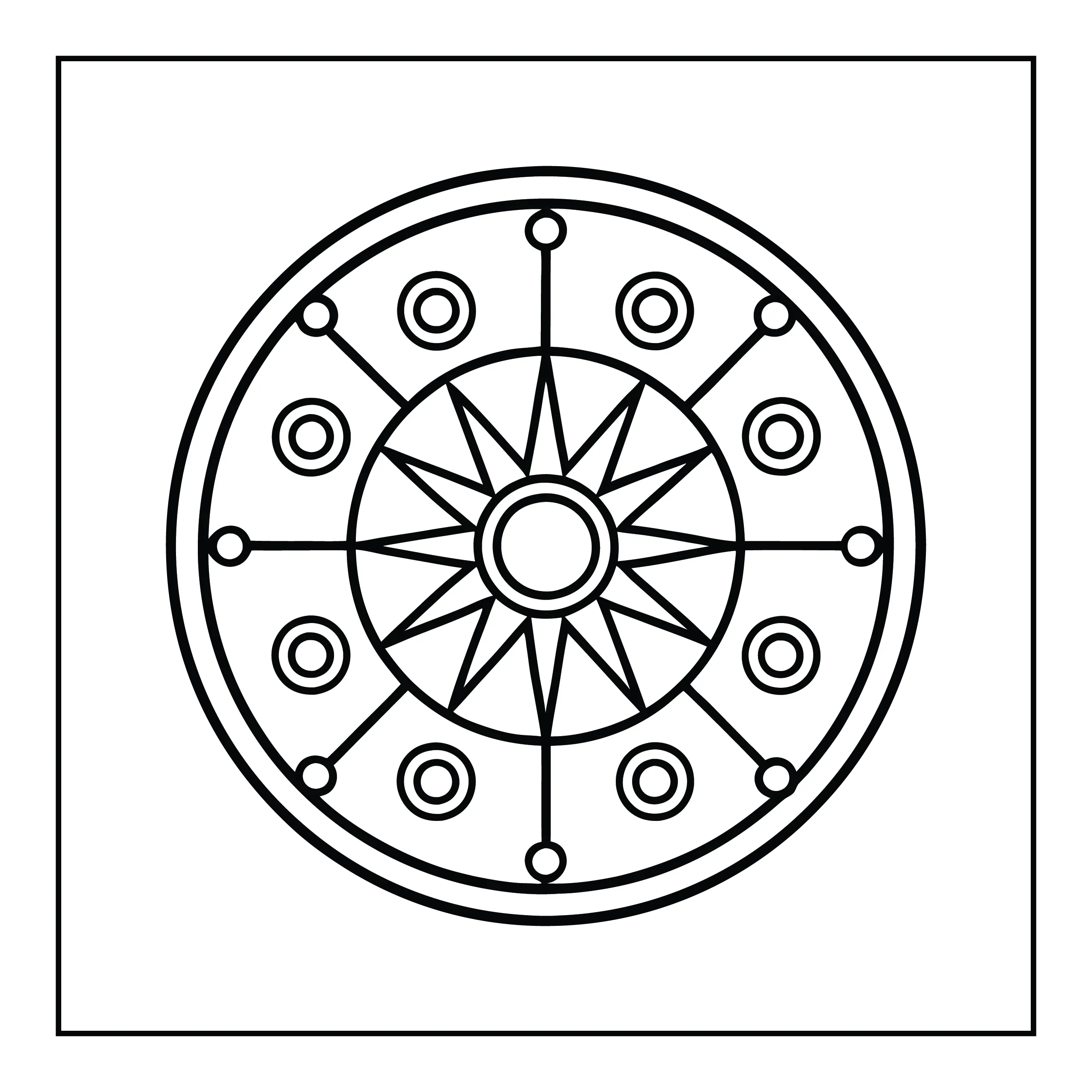 Mandala Bold and Easy Coloring Pages - Robs Books