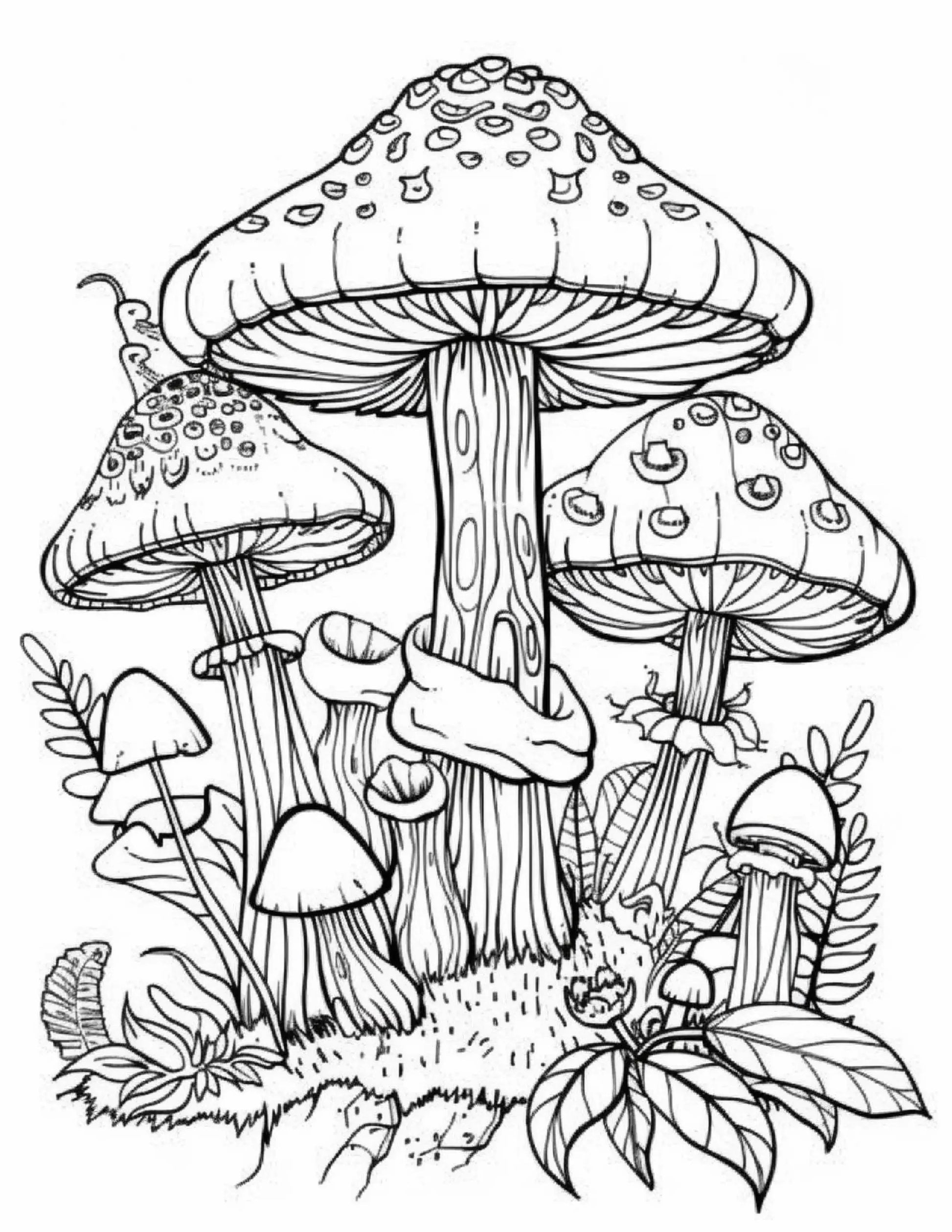 235 Mushroom Coloring Pages-Robs Books