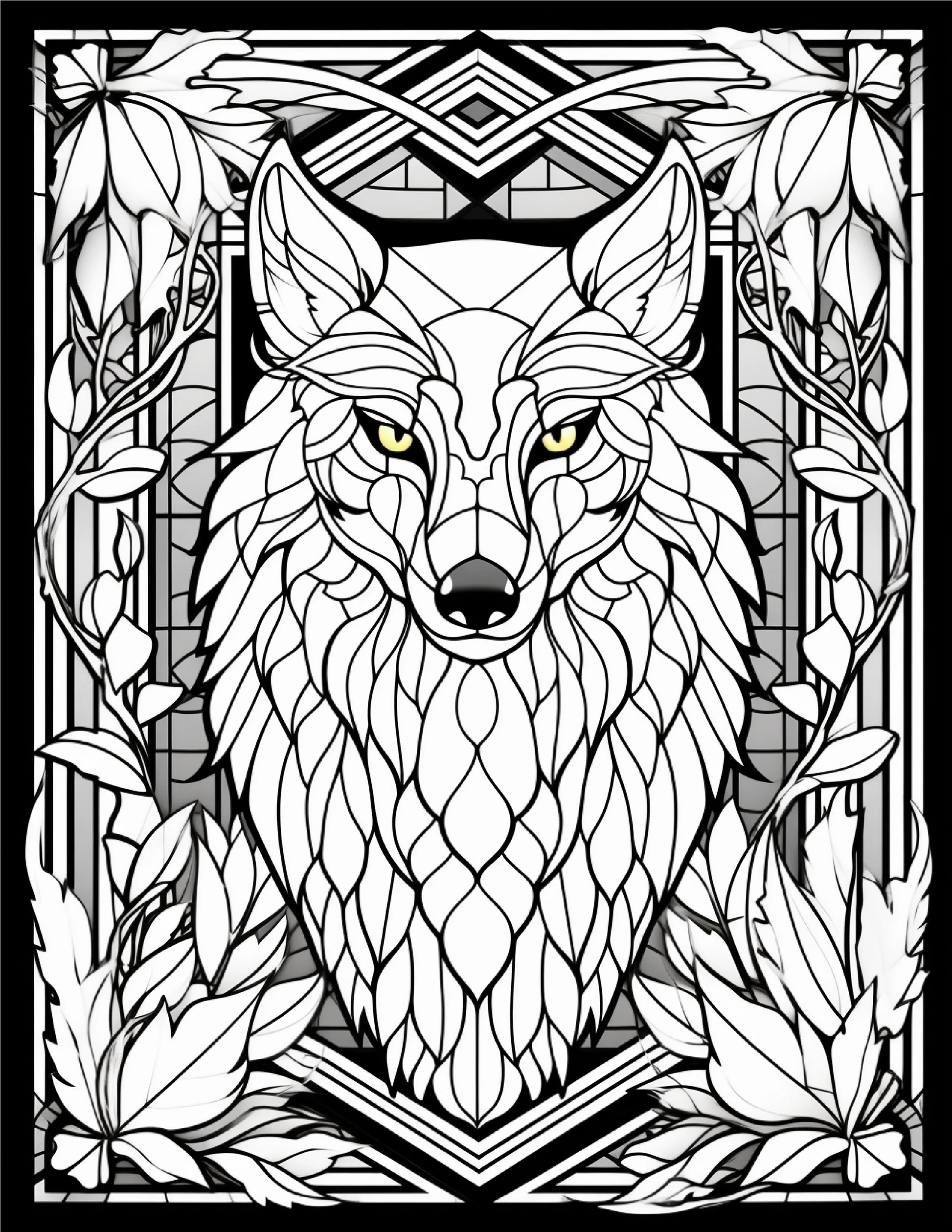 100-Animals Stained Glass Coloring 20-2-Robs Books