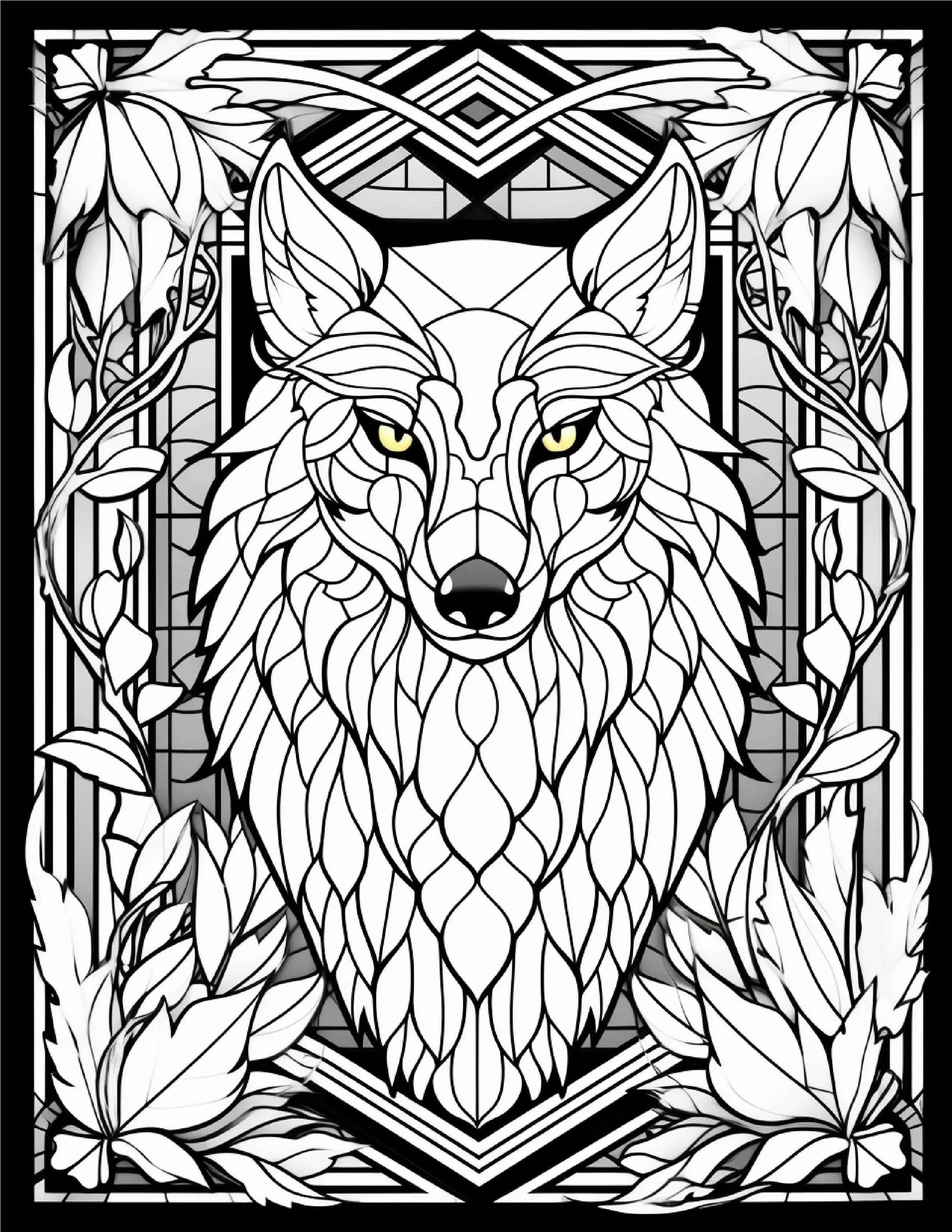 100-Animals Stained Glass Coloring 20-2 - Robs Books