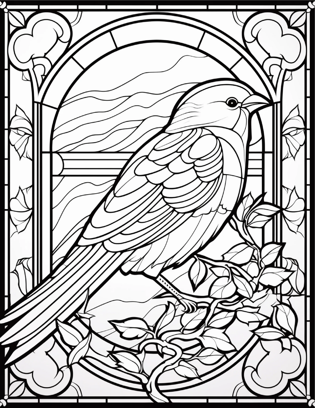 100-Animals Stained Glass Coloring 20-2 - Robs Books