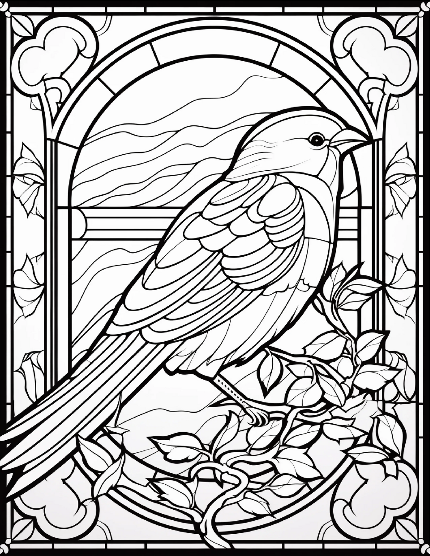 100-Animals Stained Glass Coloring 20-2-Robs Books
