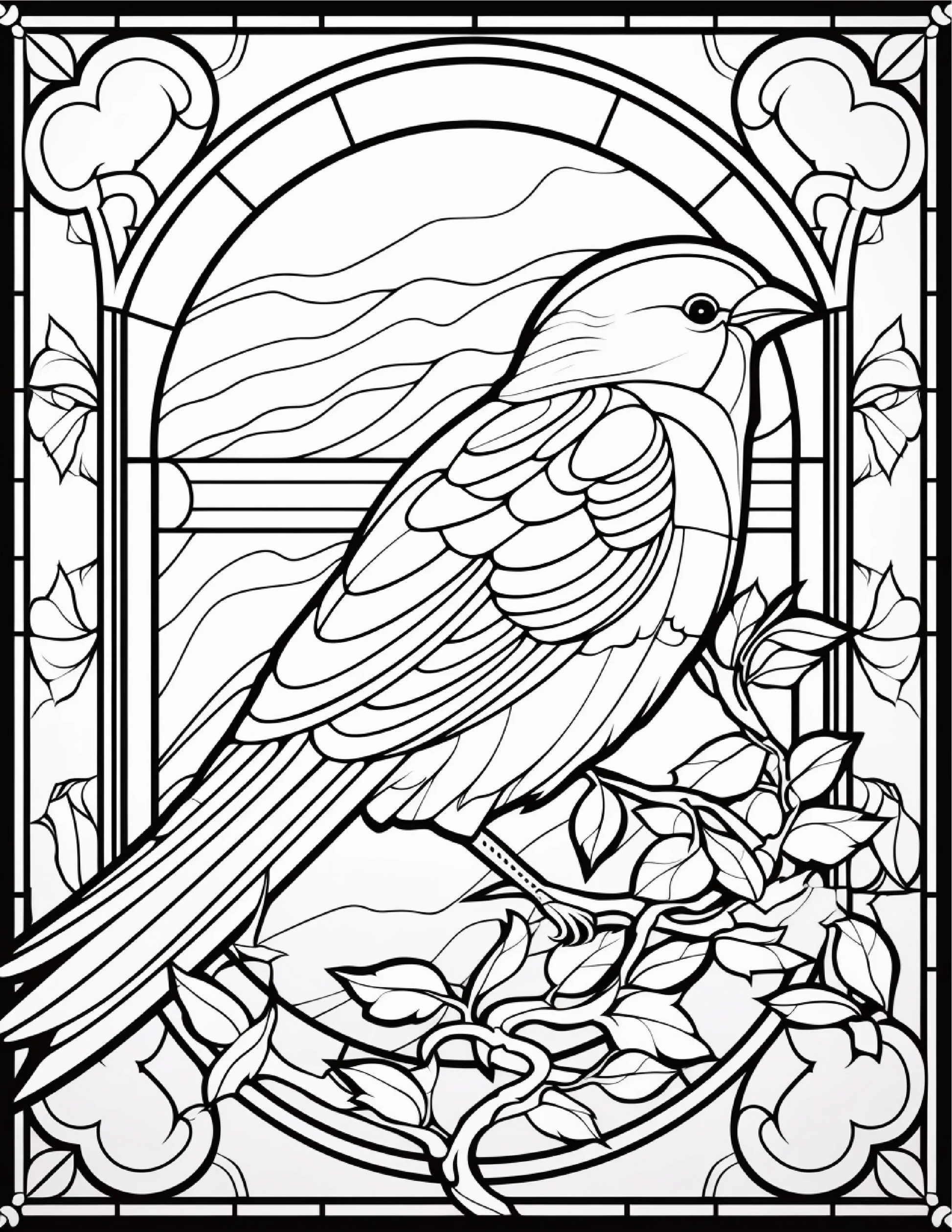 100-Animals Stained Glass Coloring 20-2-Robs Books