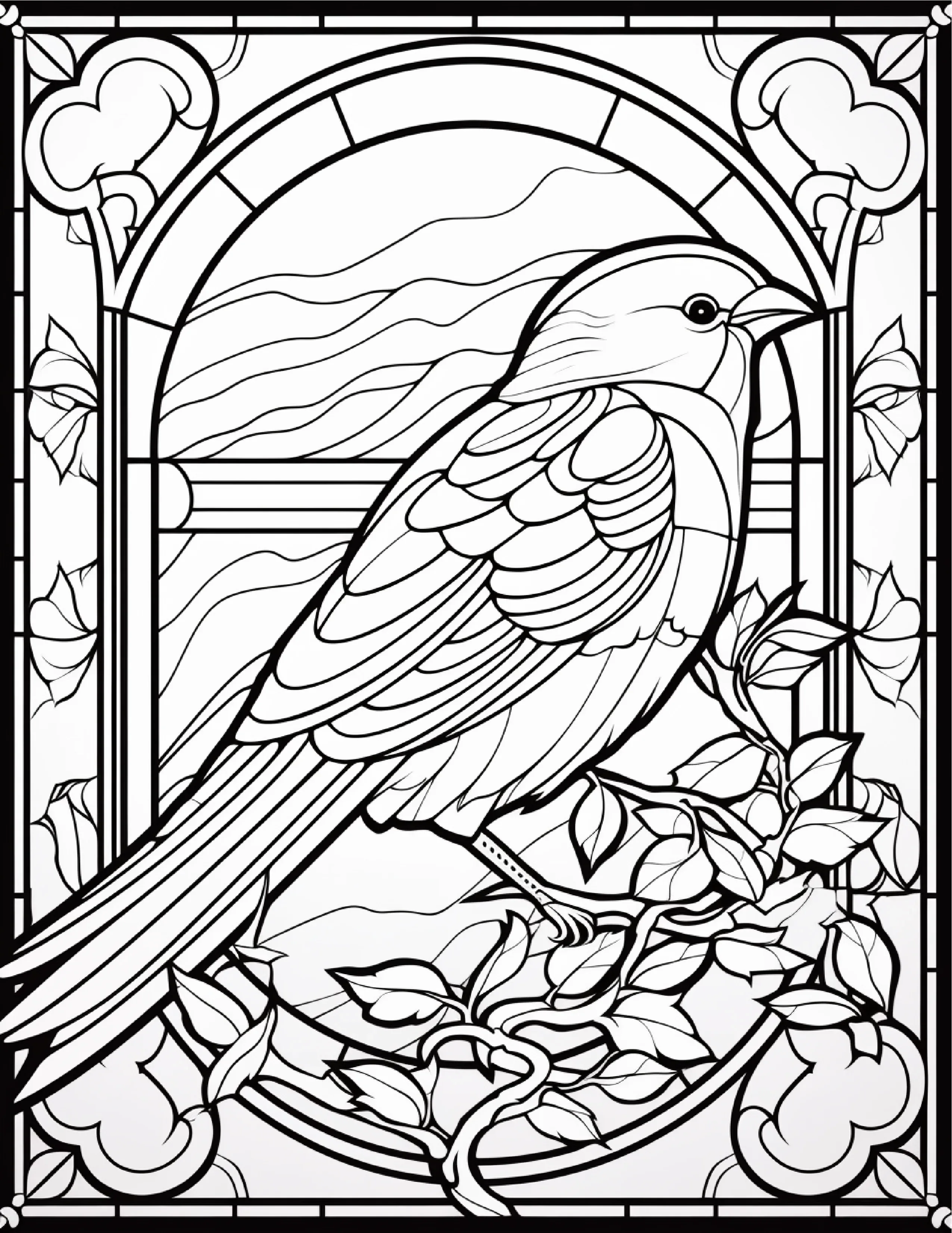 100-Animals Stained Glass Coloring 20-2 - Robs Books