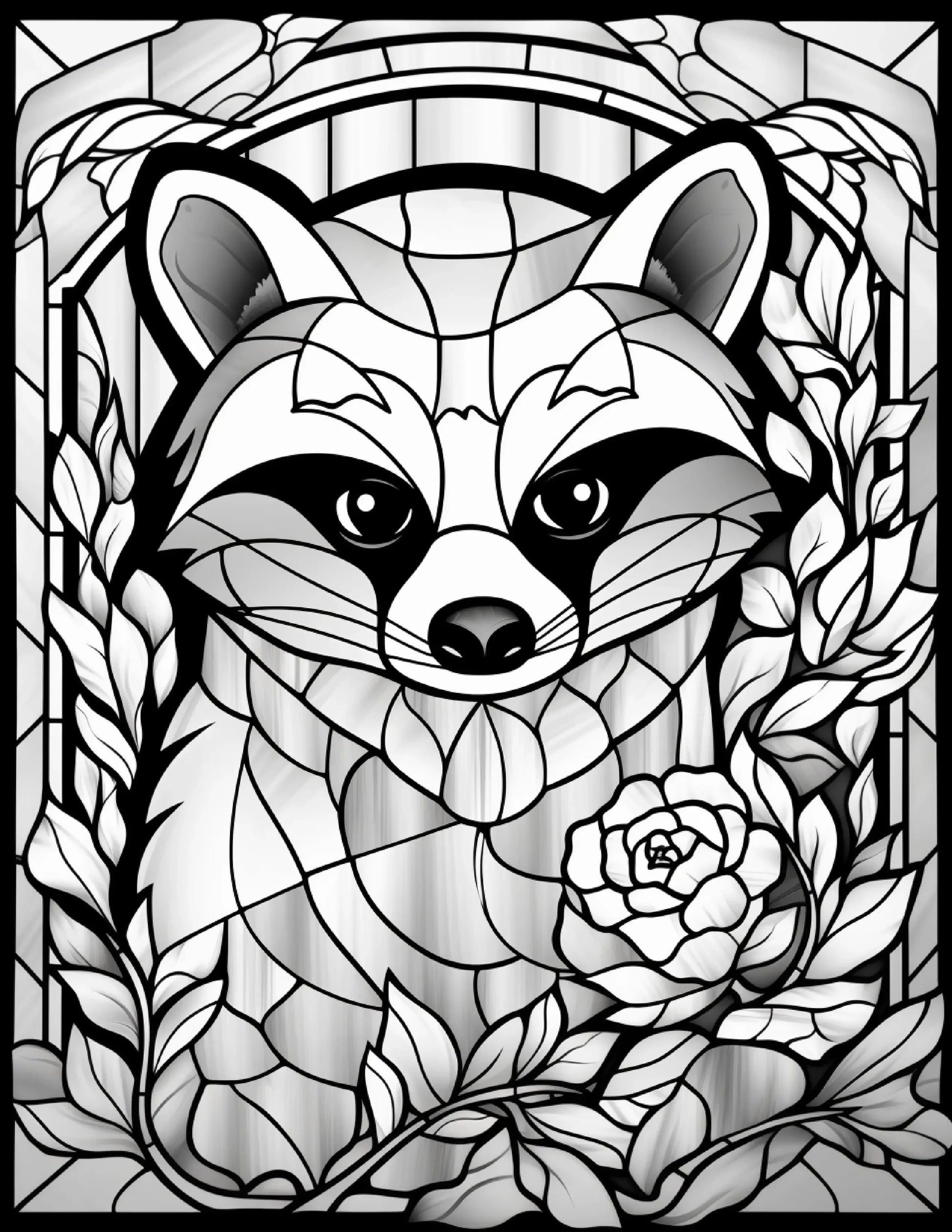 100-Animals Stained Glass Coloring 20-2-Robs Books