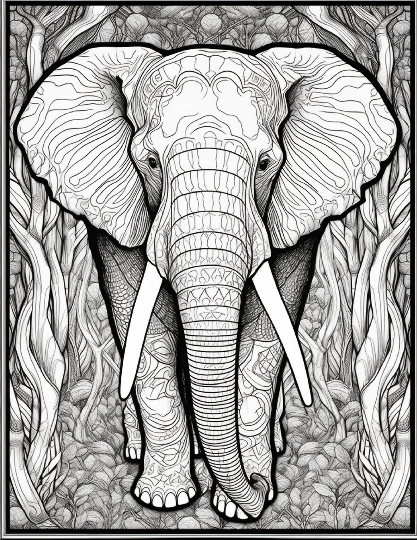 130 Stained Glass Animal Colouring Pages 1-Robs Books