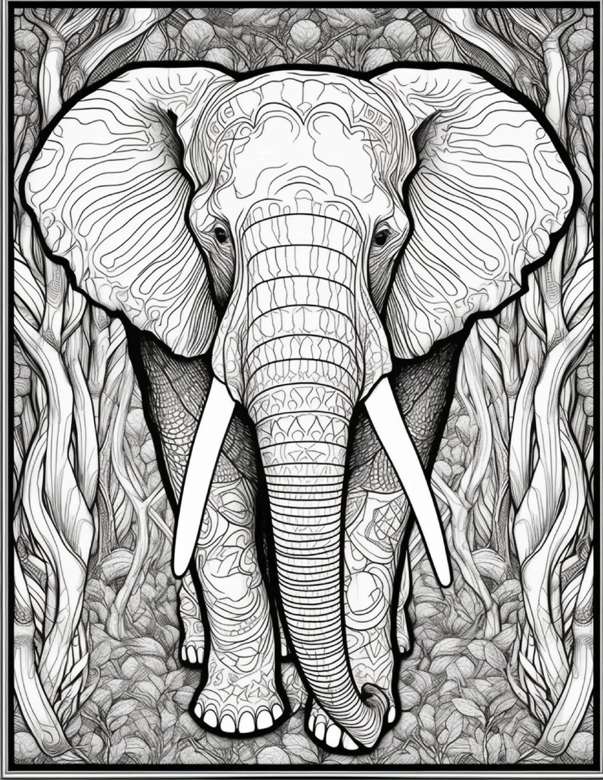 130 Stained Glass Animal Colouring Pages 1-Robs Books