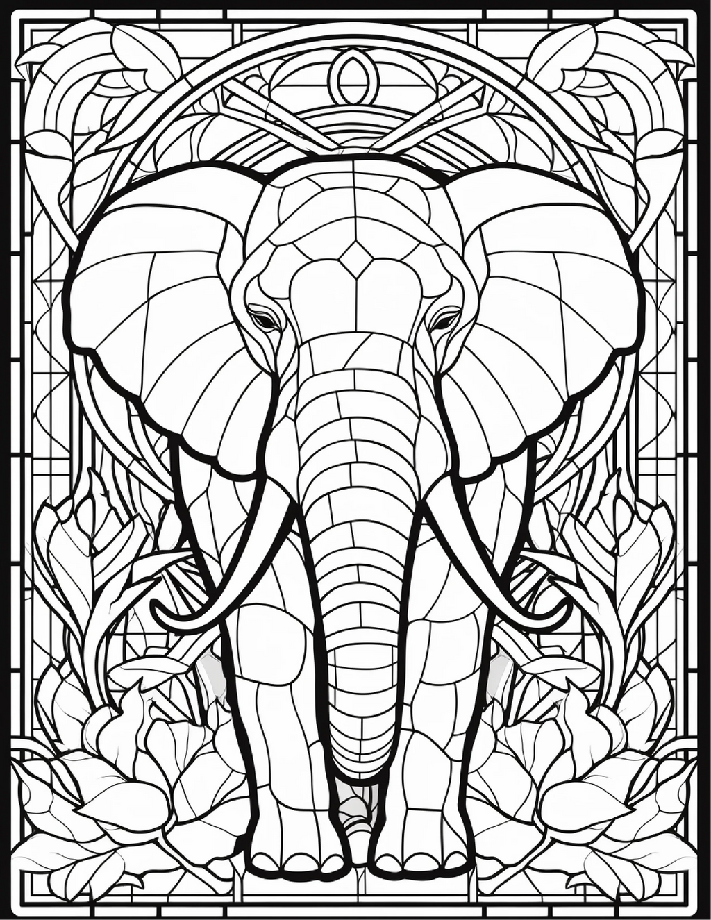 100-Animals Stained Glass Coloring 20-1 - Robs Books
