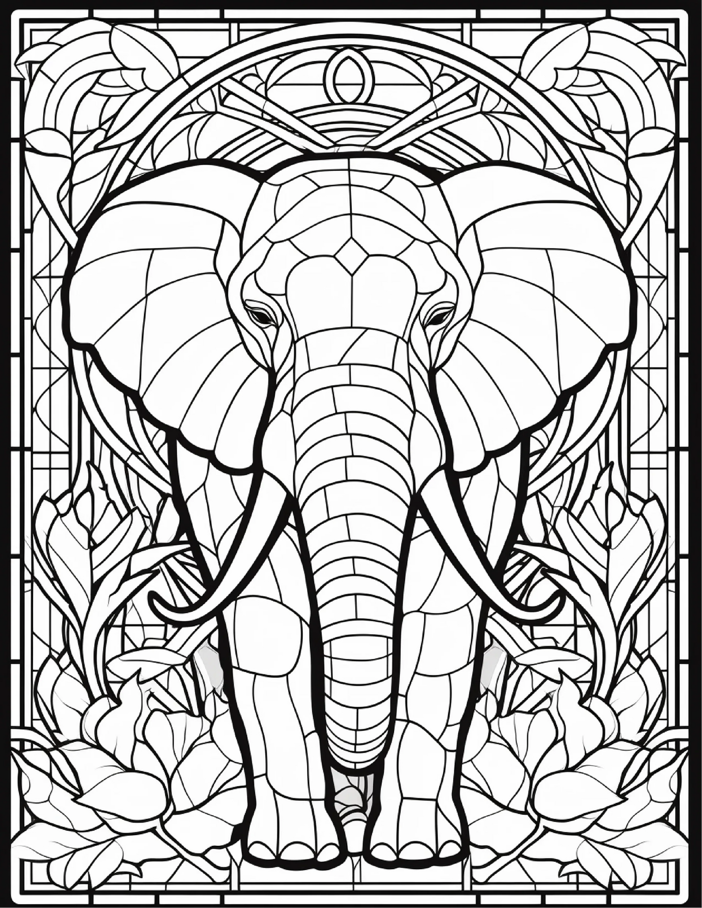 100-Animals Stained Glass Coloring 20-1-Robs Books