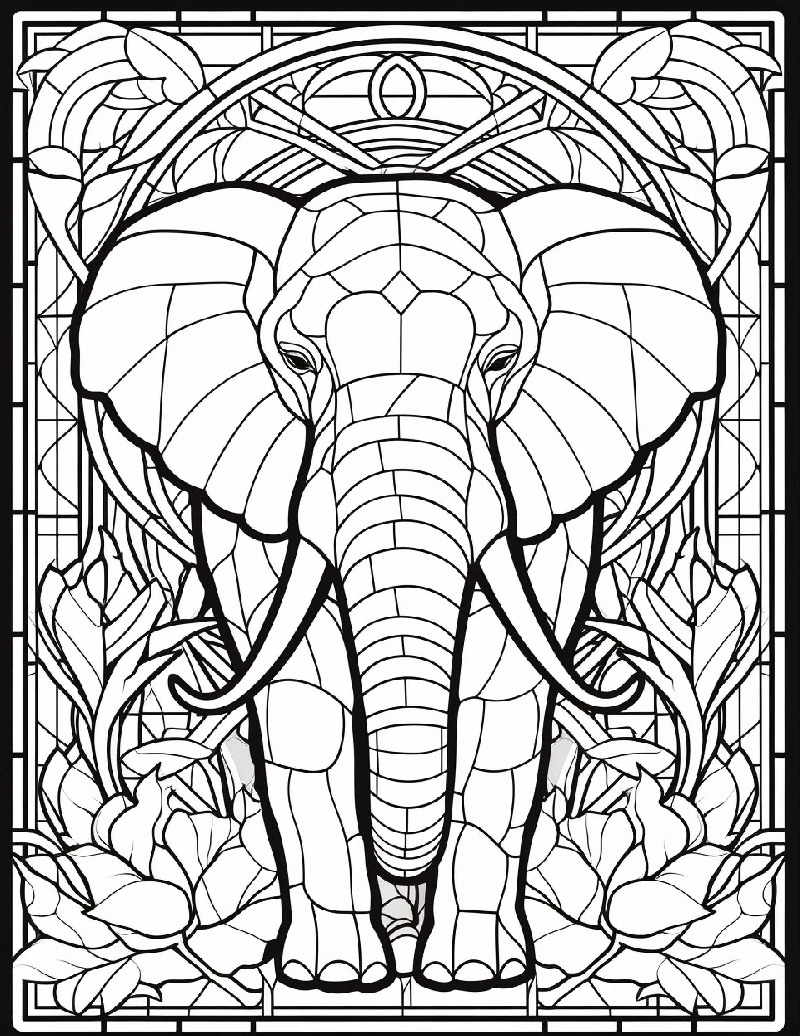 100-Animals Stained Glass Coloring 20-1 - Robs Books