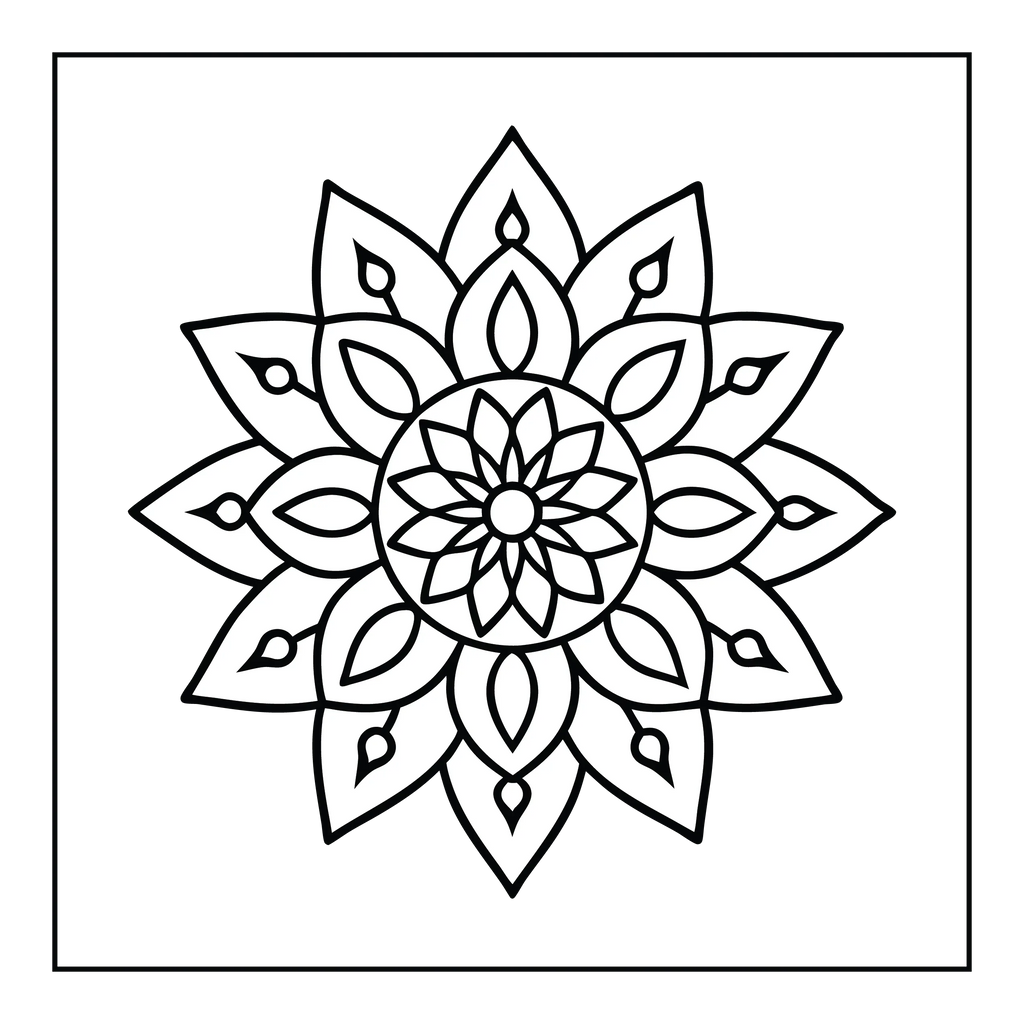 Mandala Bold and Easy Coloring Pages - Robs Books