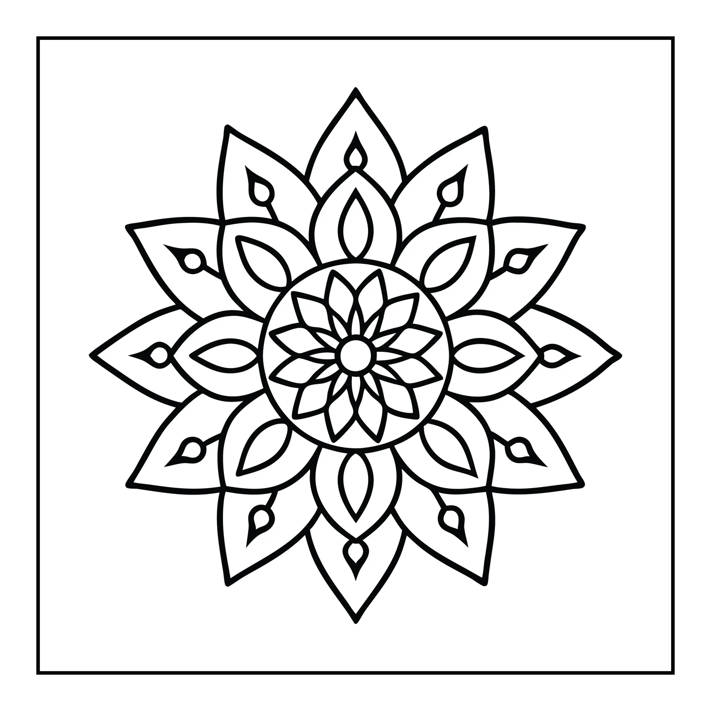 Mandala Bold and Easy Coloring Pages-Robs Books