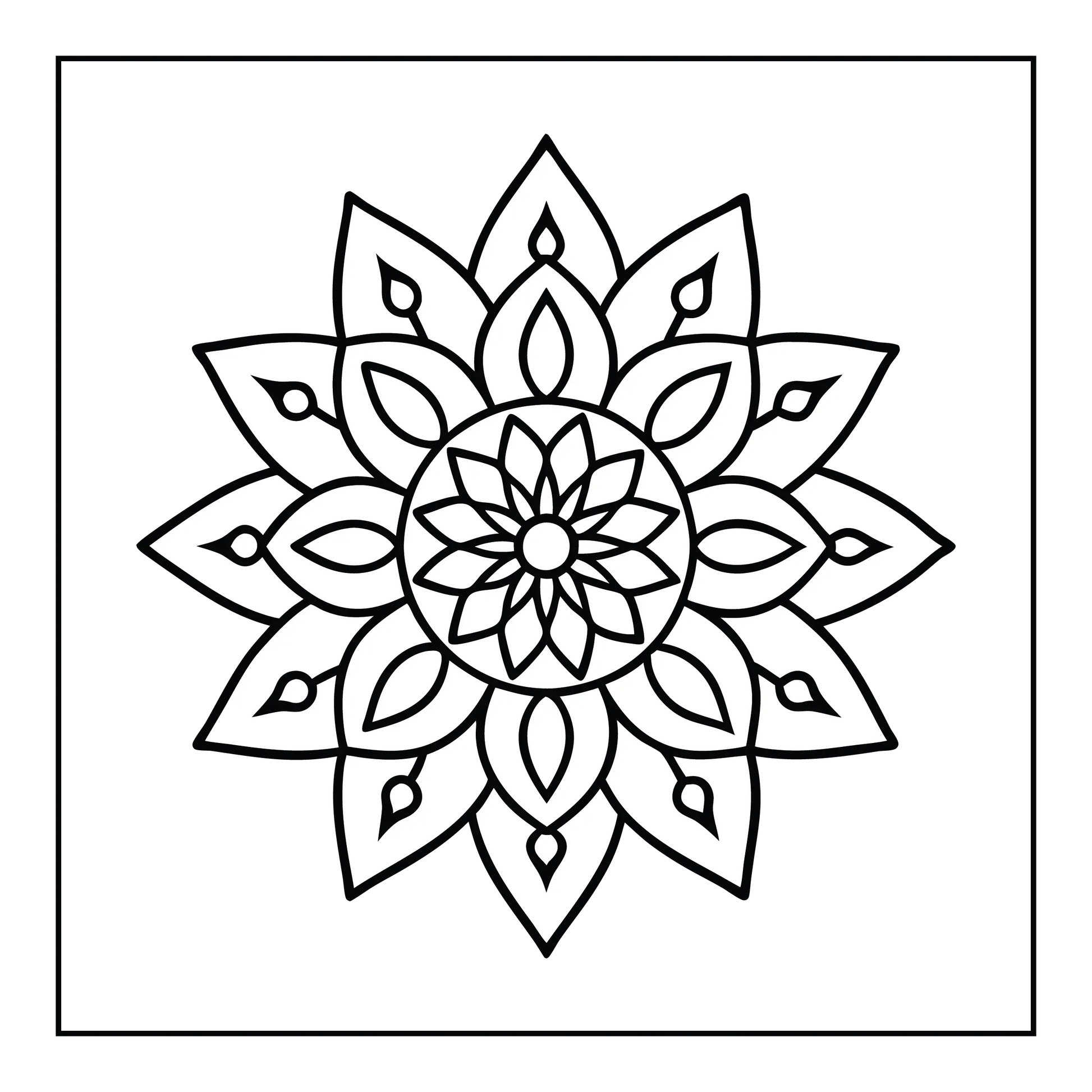 Mandala Bold and Easy Coloring Pages-Robs Books