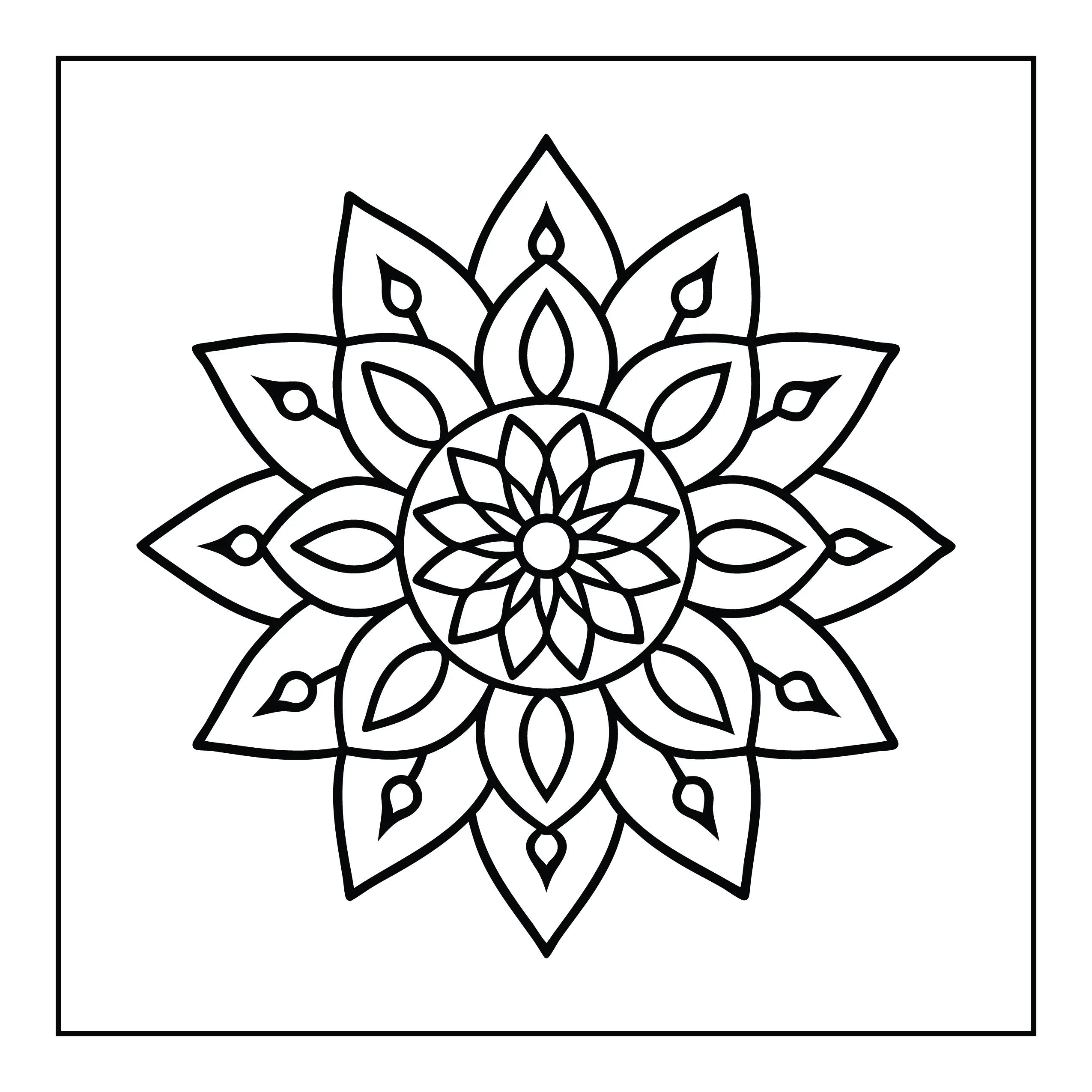 Mandala Bold and Easy Coloring Pages - Robs Books