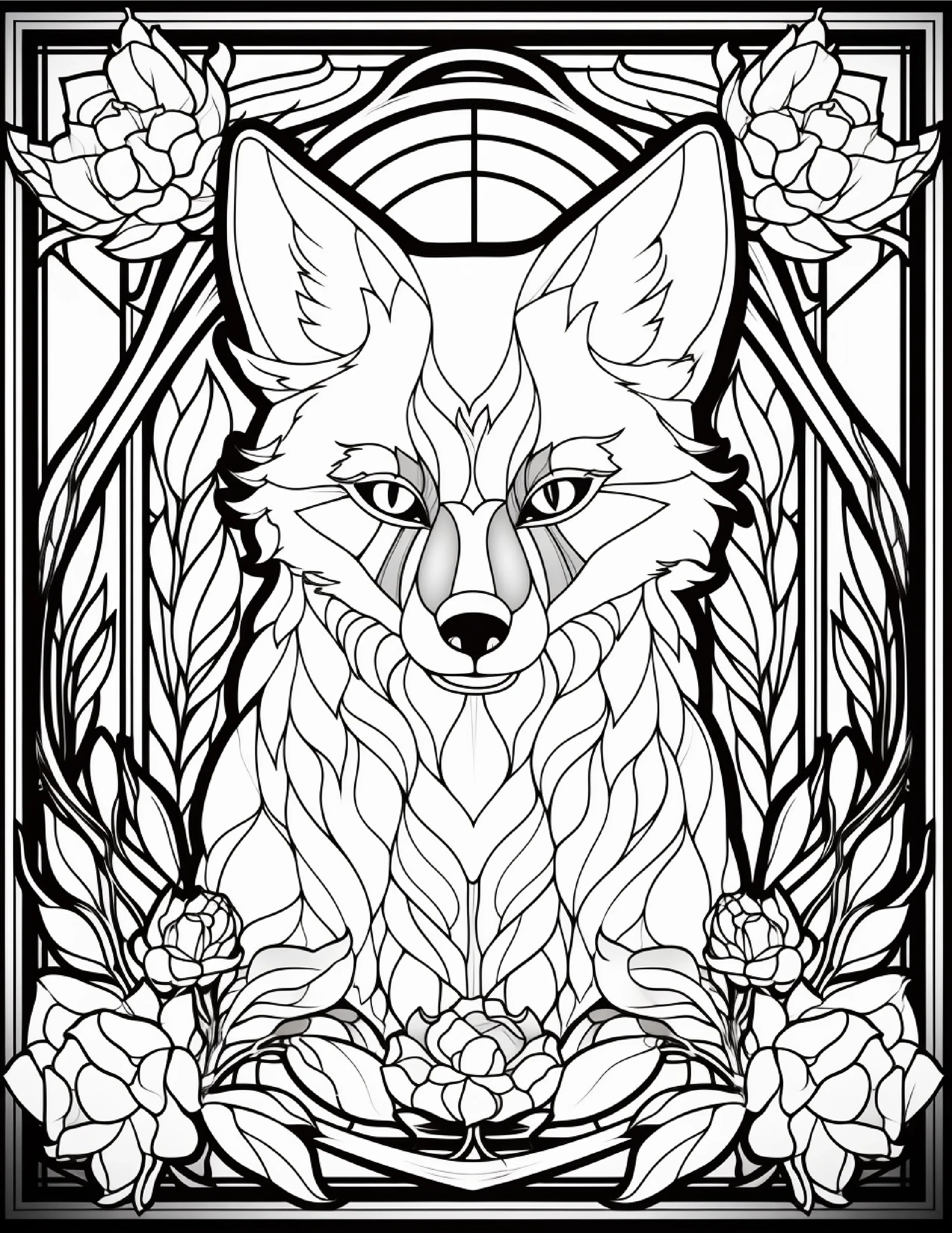 100-Animals Stained Glass Coloring 20-1 - Robs Books
