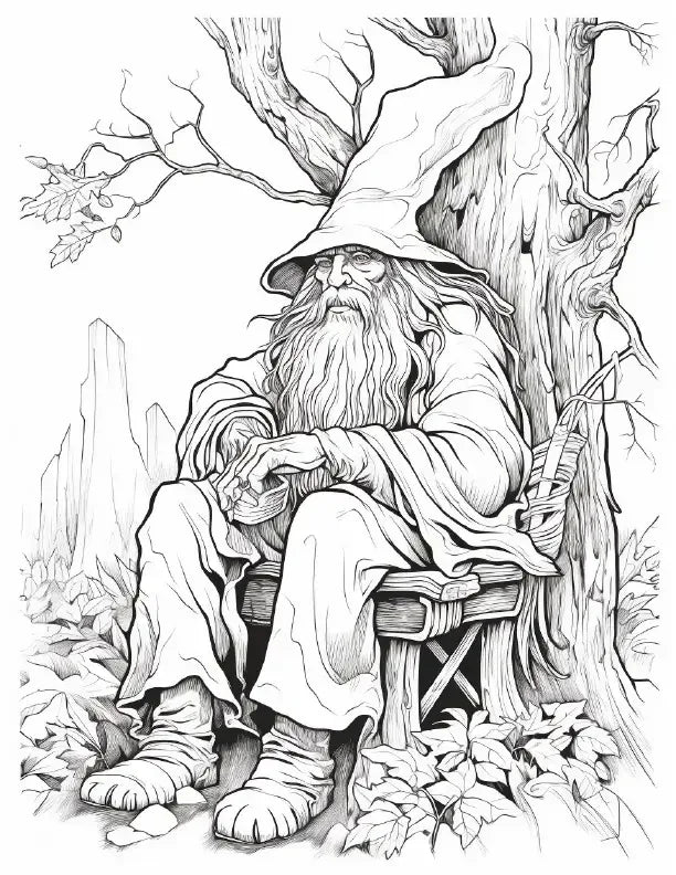 270 Halloween Wizard Coloring pages-Robs Books