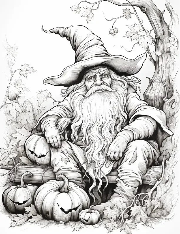 270 Halloween Wizard Coloring pages-Robs Books