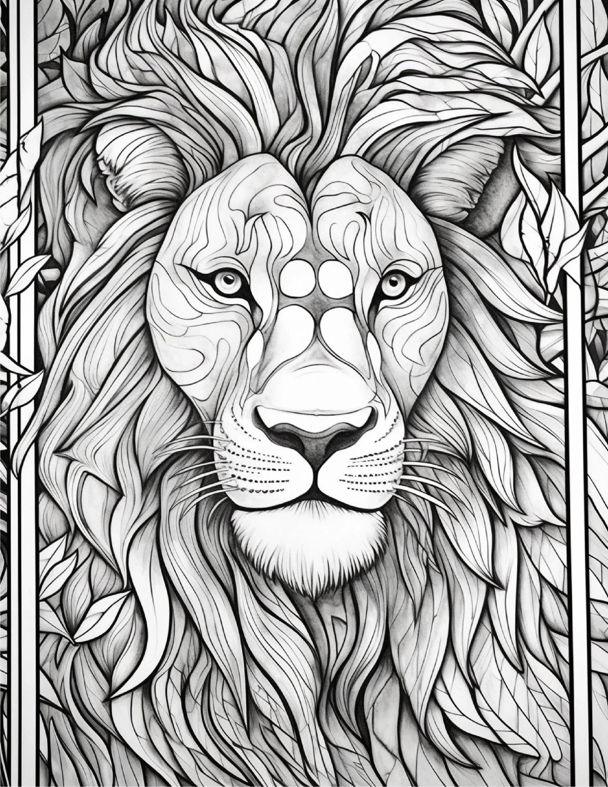 130 Stained Glass Animal Colouring Pages 1-Robs Books