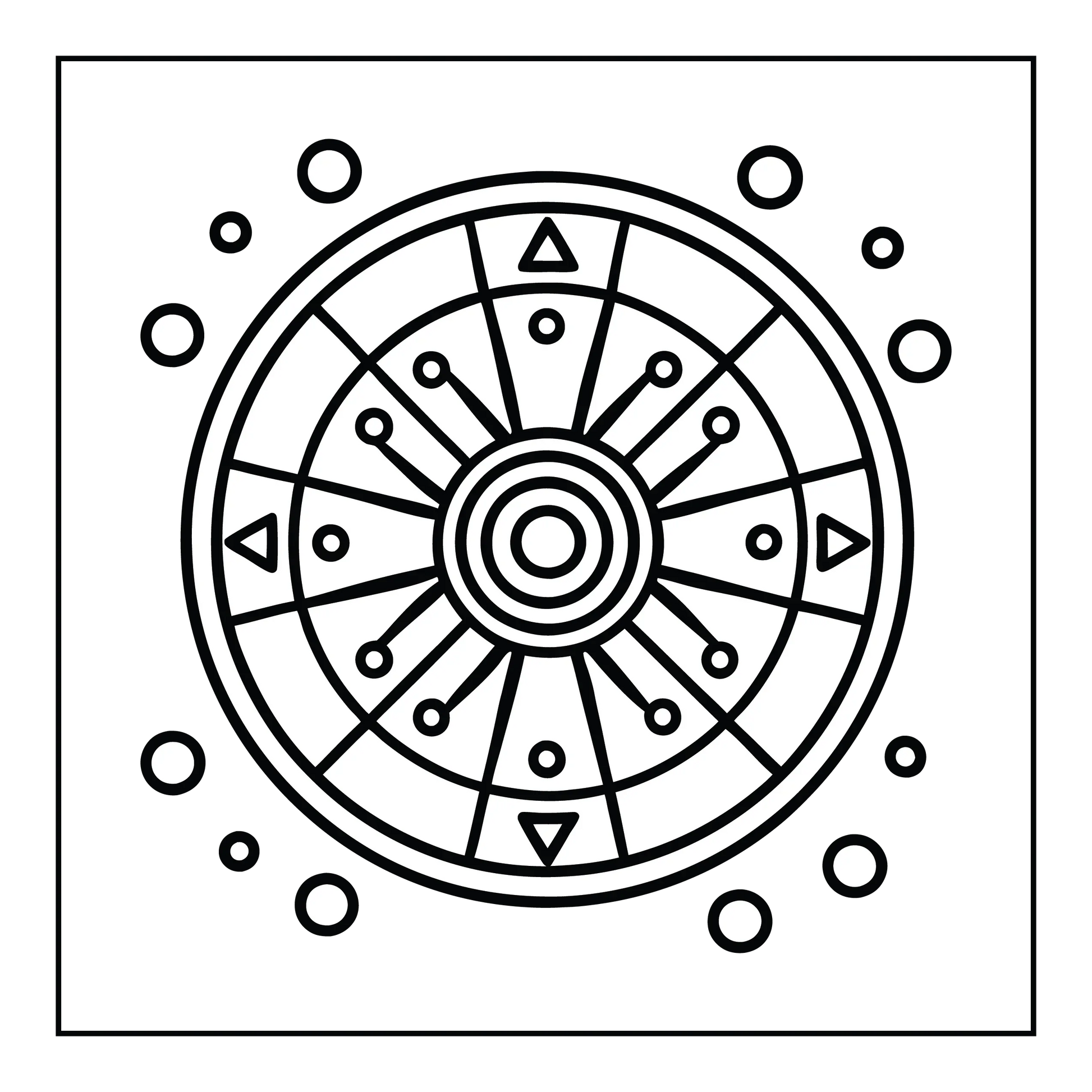 Mandala Bold and Easy Coloring Pages-Robs Books