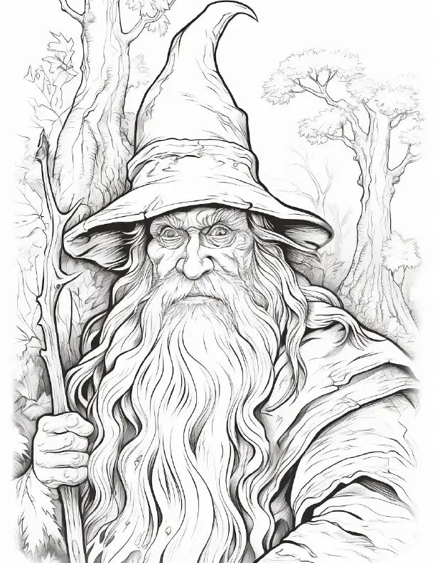 270 Halloween Wizard Coloring pages-Robs Books