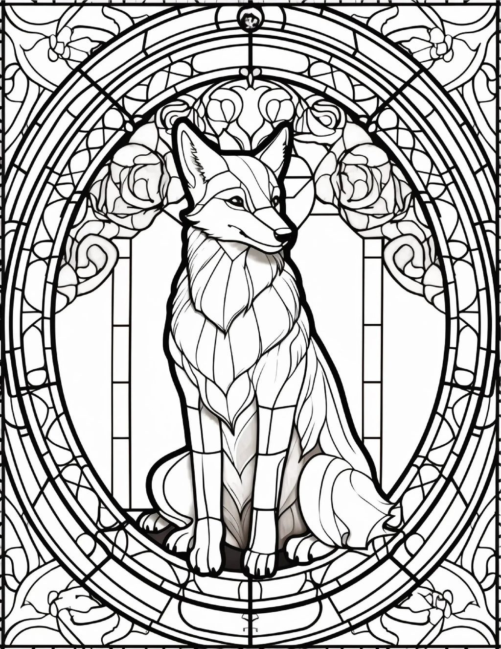 130 Stained Glass Animal Colouring Pages 1 - Robs Books
