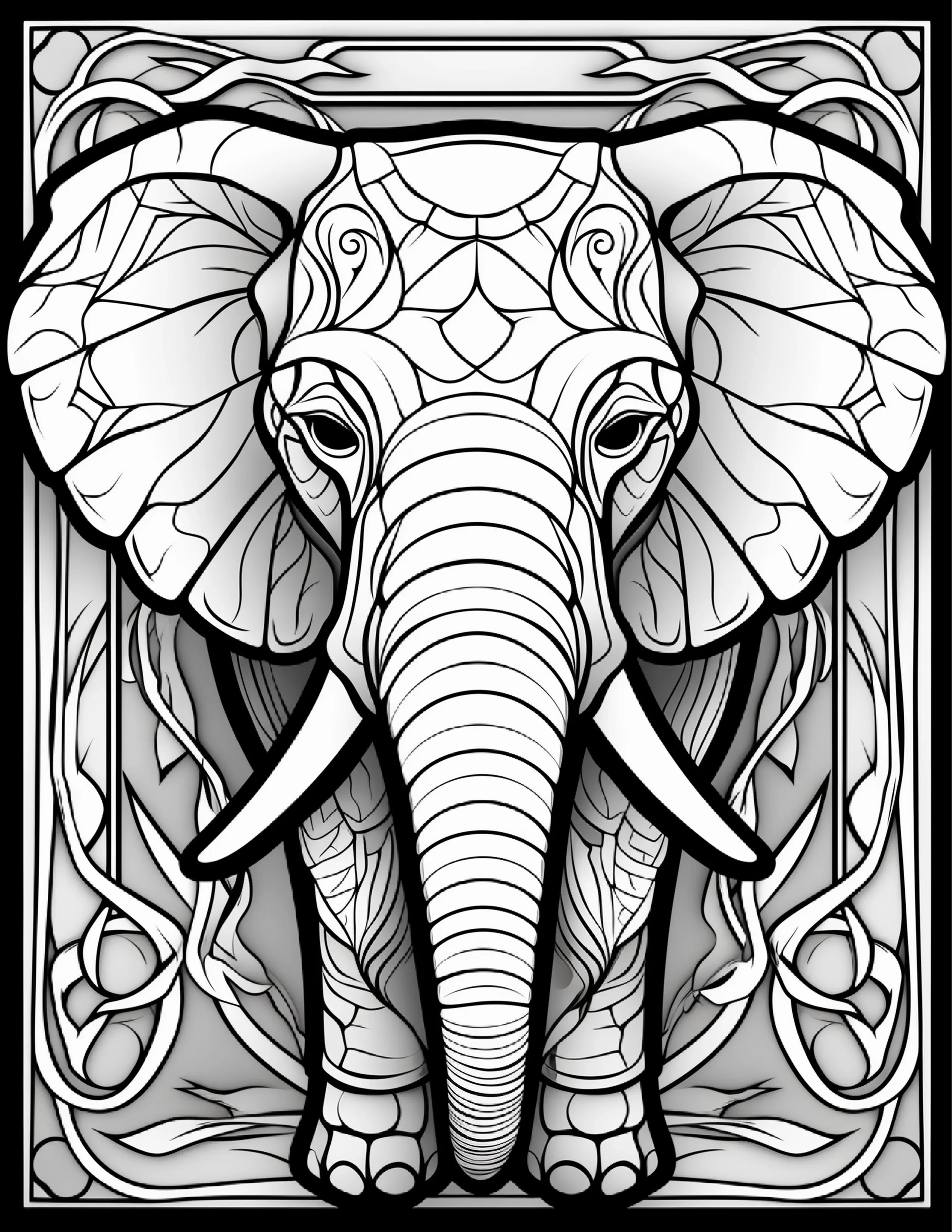 100-Animals Stained Glass Coloring 20-1 - Robs Books