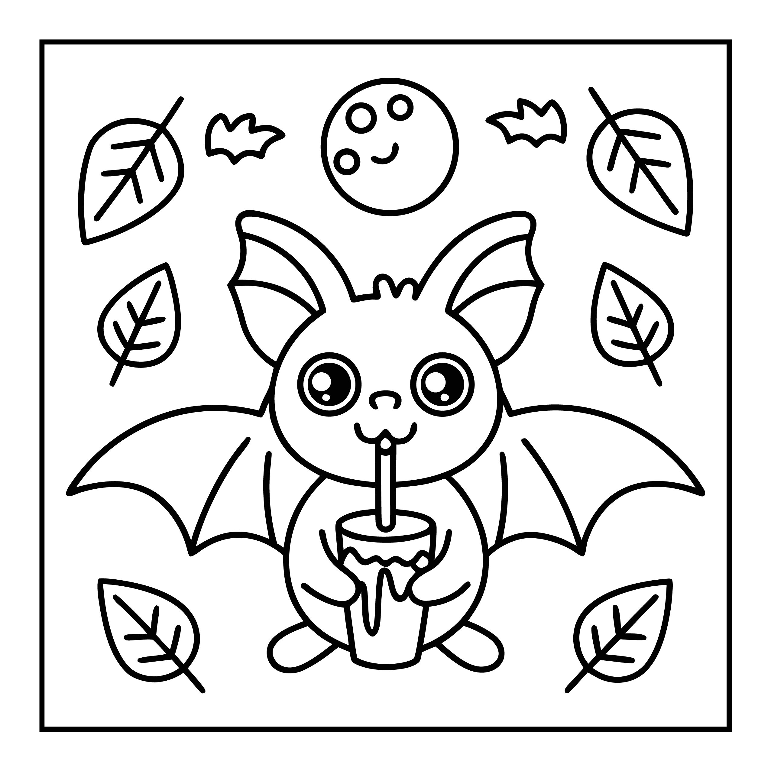 Bold and Easy Spooky Fun Coloring Pages - Robs Books