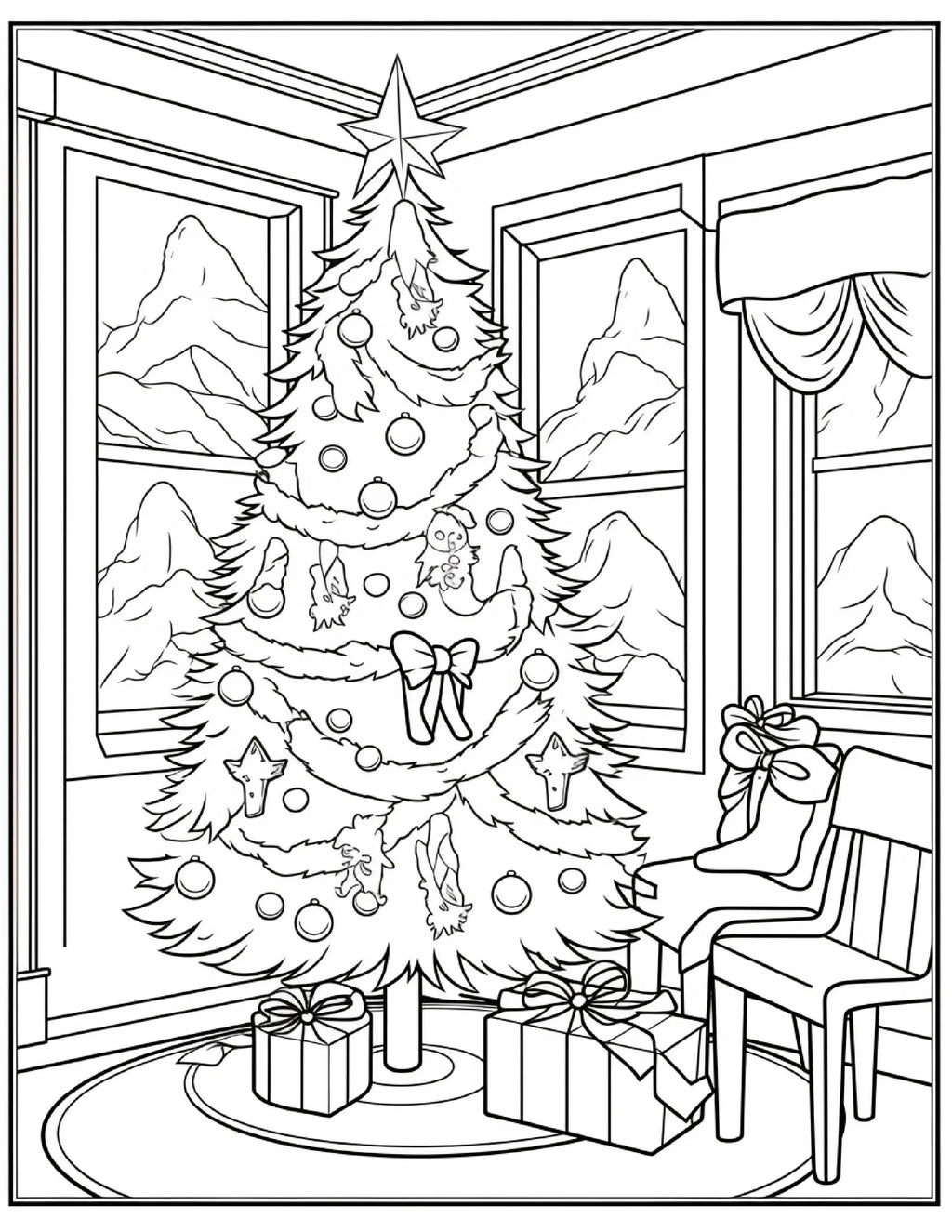 150 Christmas Coloring Pages For Kids 2 - Robs Books