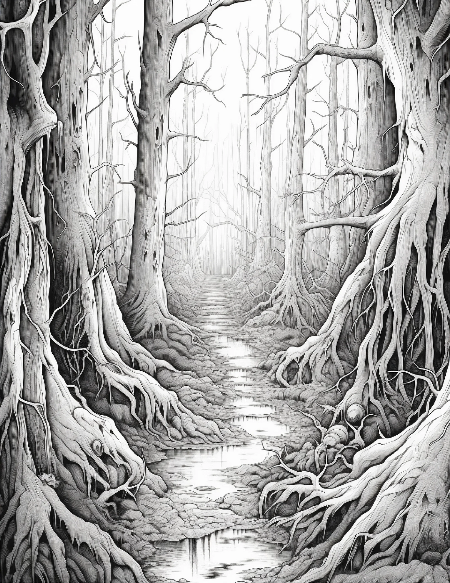 195 Enchanted Gothic Forest Coloring Pages-Robs Books