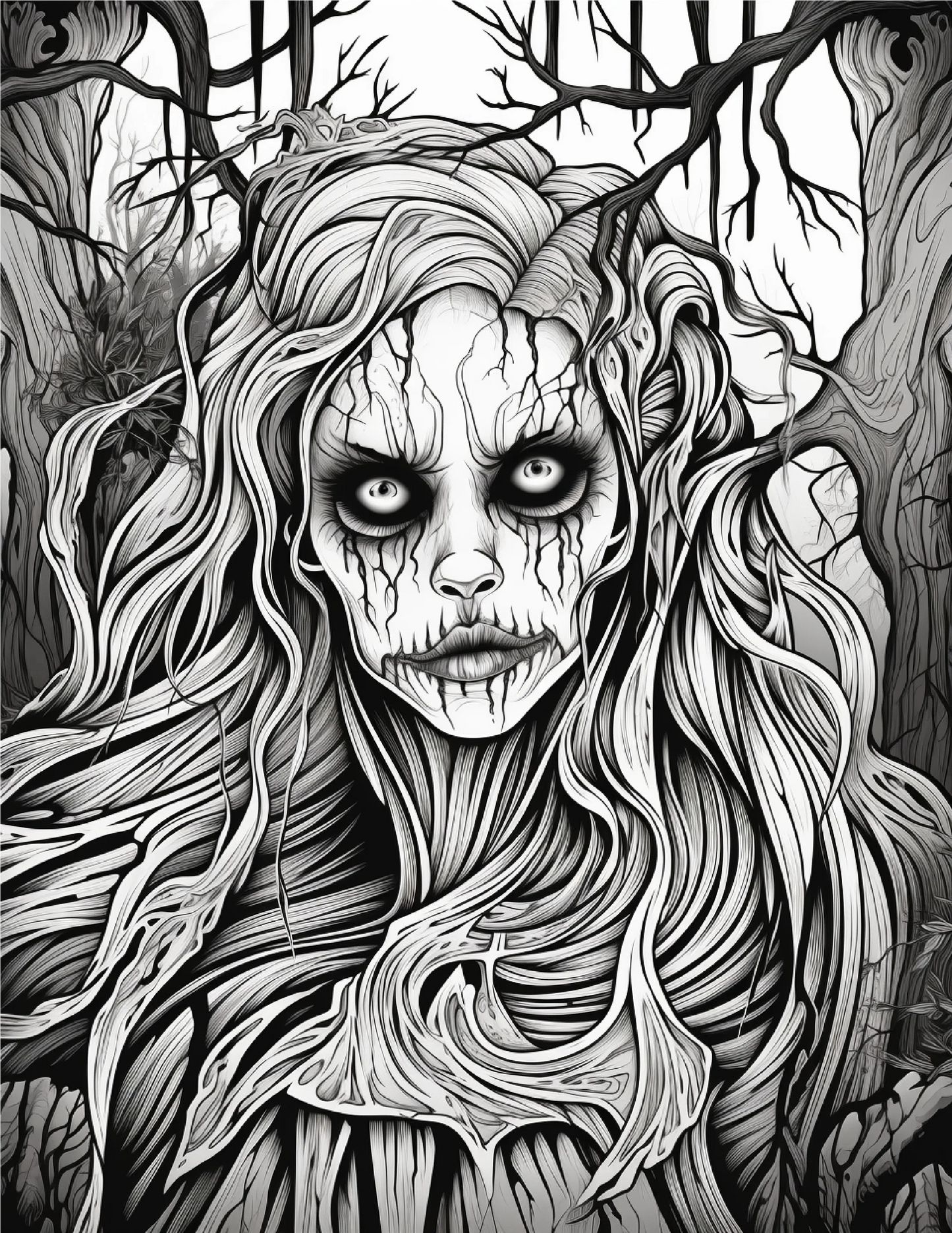 195 Enchanted Gothic Forest Coloring Pages-Robs Books