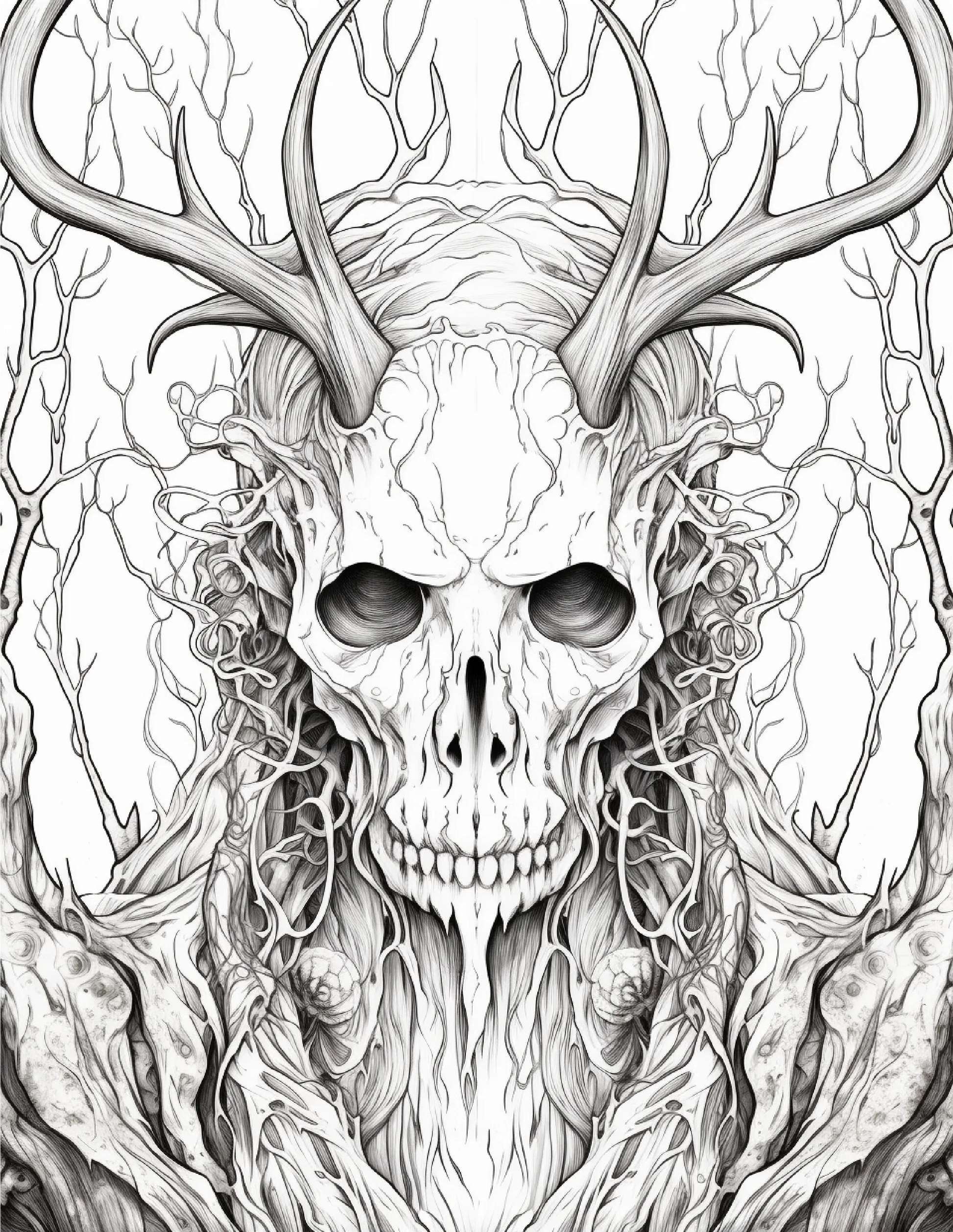 195 Enchanted Gothic Forest Coloring Pages-Robs Books