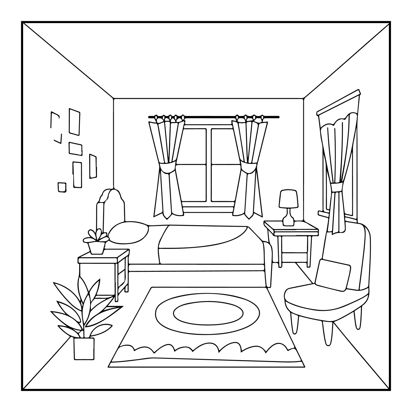 Home Interior Design Coloring Pages-Robs Books