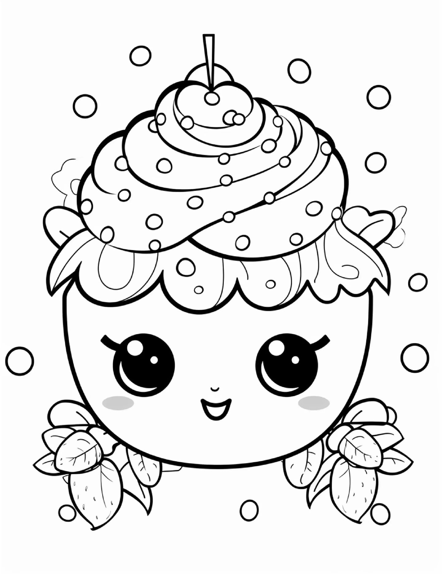 200 Cute Kawaii Coloring Pages for Kids 1-Robs Books