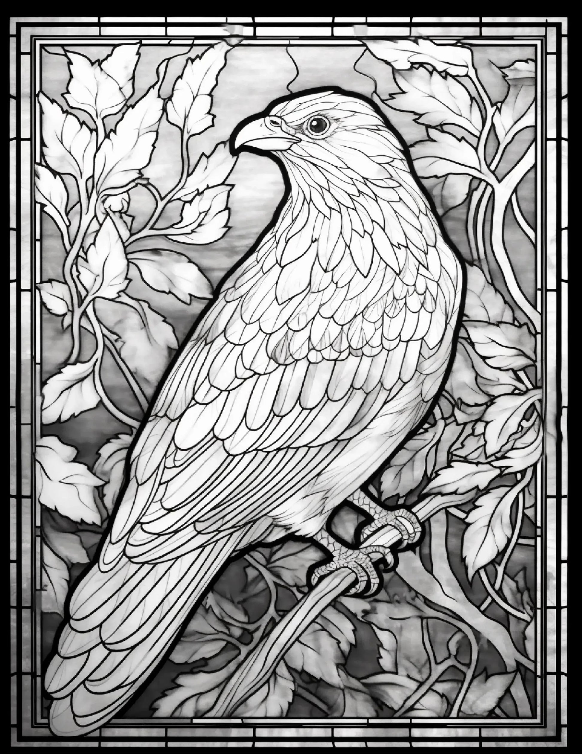 145 Animals Stained Glass Coloring-Robs Books