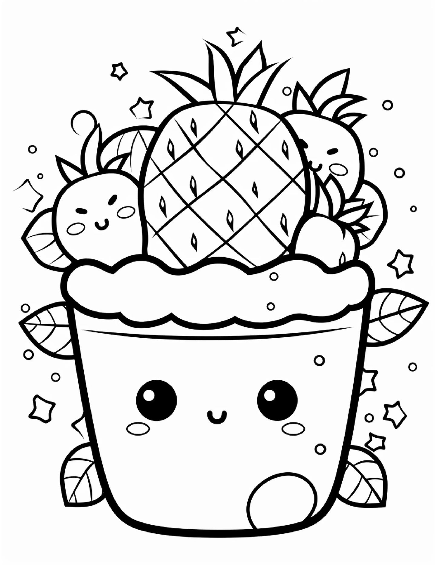 200 Cute Kawaii Coloring Pages for Kids 1-Robs Books