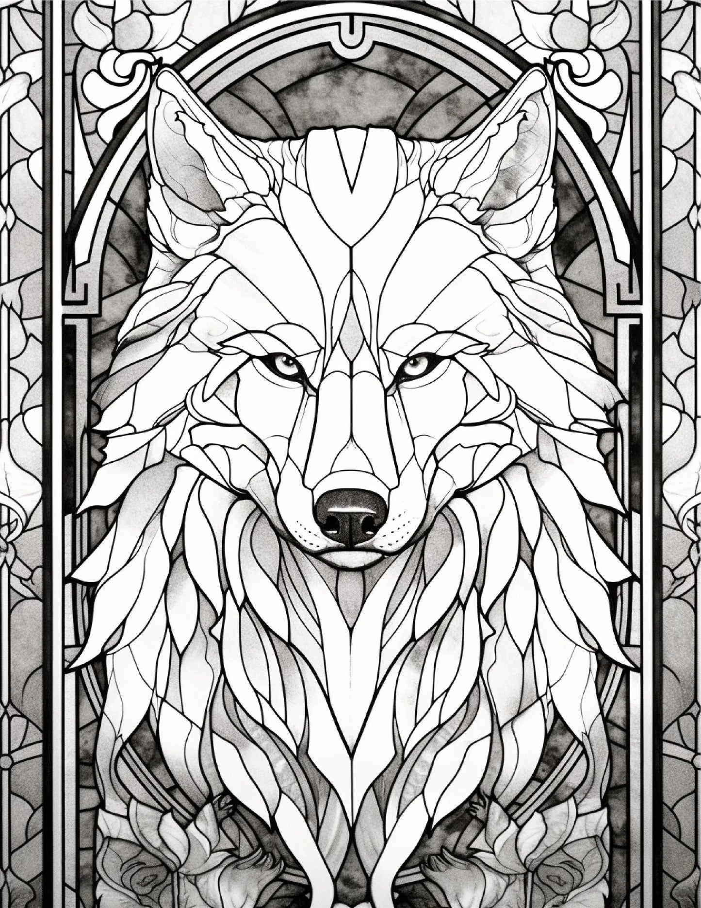 145 Animals Stained Glass Coloring-Robs Books